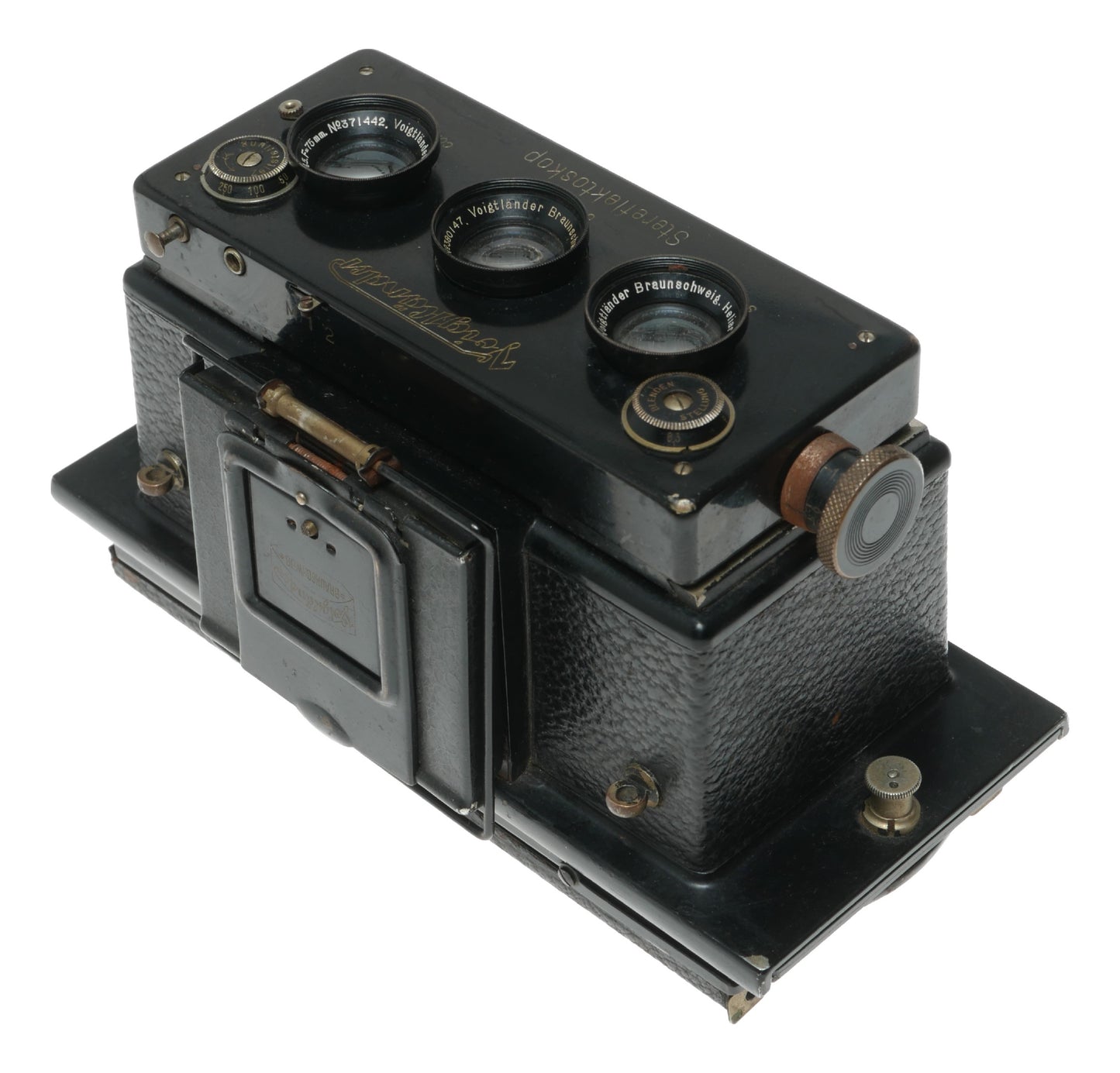 Voigtländer Stereoflektoskop 6x13 Vintage Film Camera with Helioplan 75mm f/4.5 Lens and Compur Shutter - View 10