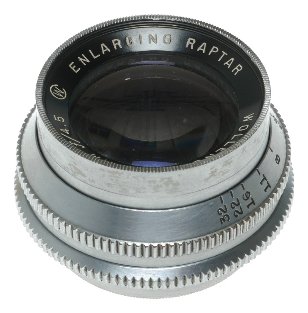 Wollensak 135mm f/4.5 Raptar Enlarging Lens, Chrome, Made in England - View 2