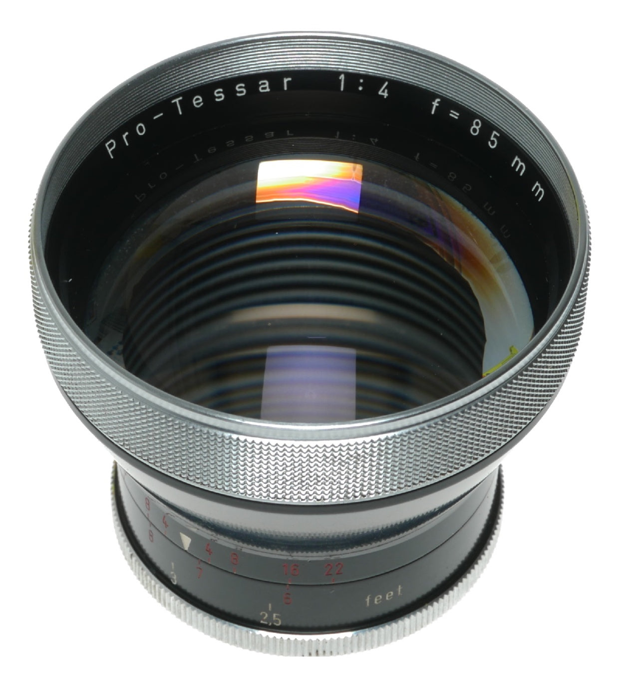 Carl Zeiss Tele-Pro-Tessar 85mm f/4 Vintage Camera Lens Made in Germany - View 2