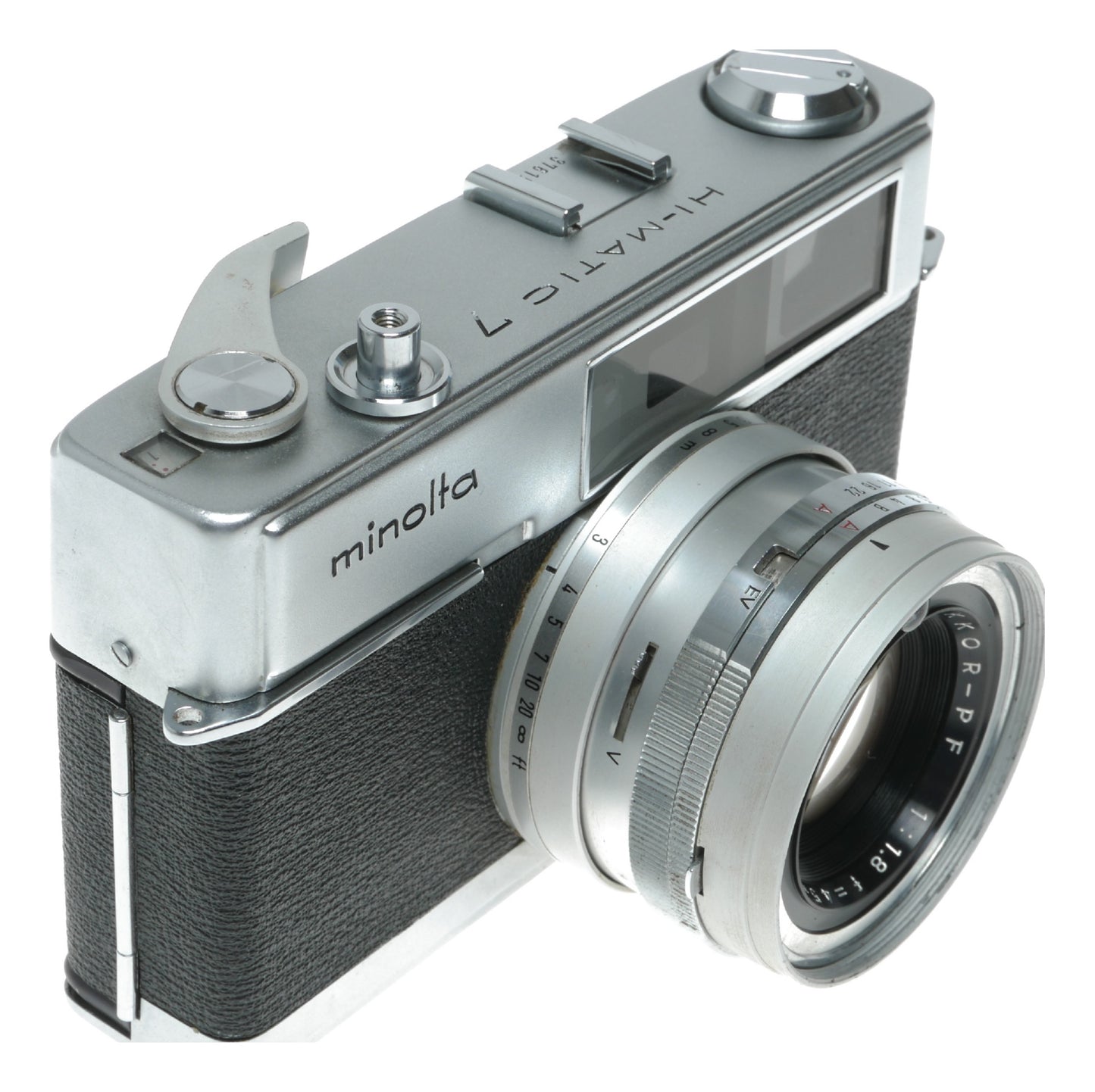 Minolta Hi-Matic 7 Vintage Rangefinder Camera with Minolta Rokkor 45mm f/1.8 Lens - View 3