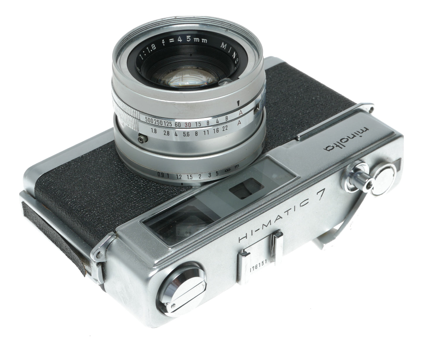 Minolta Hi-Matic 7 Vintage Rangefinder Camera with Minolta Rokkor 45mm f/1.8 Lens - View 8