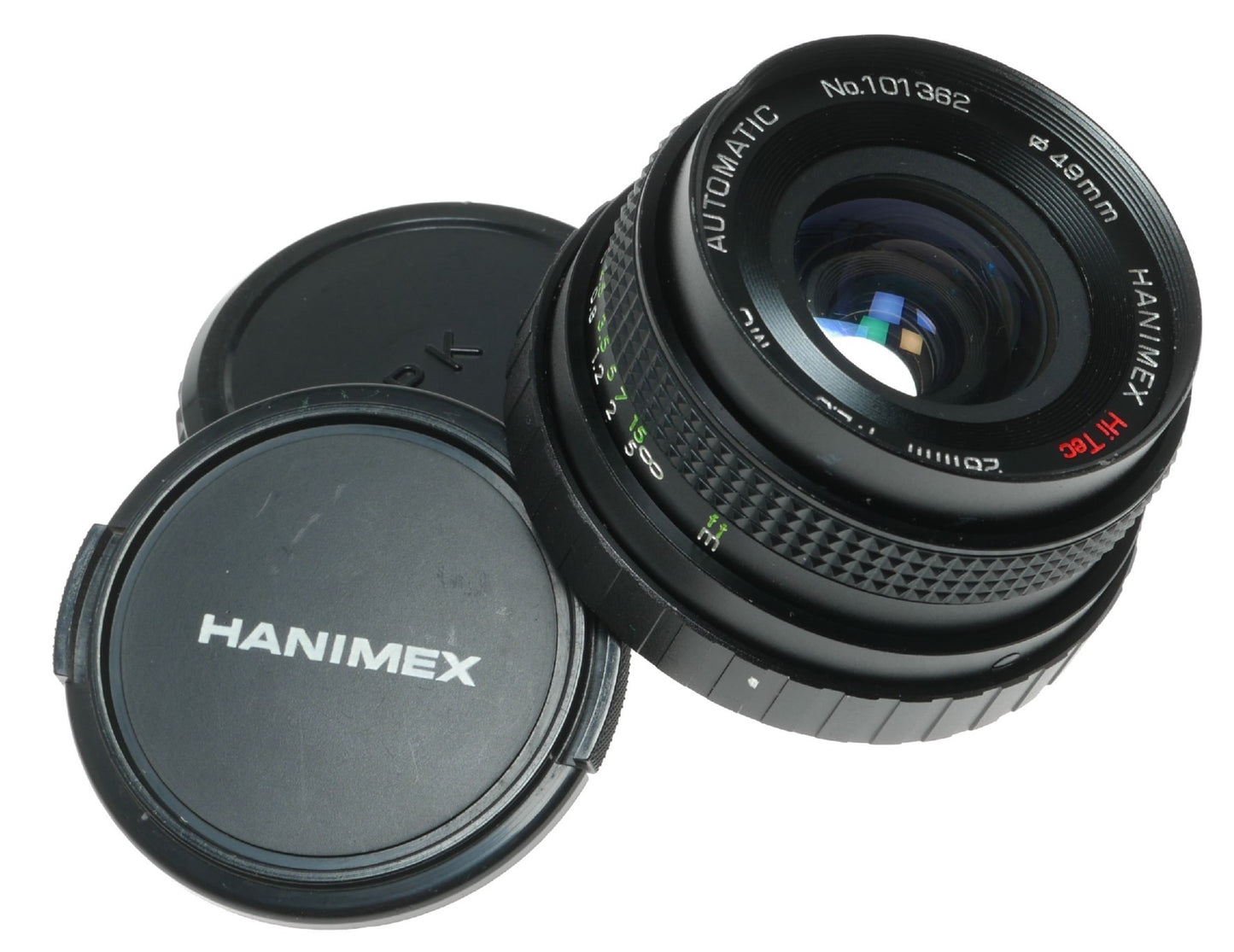 Hanimex Hi Tec 28mm f/2.8 Wide Angle Lens, Multi-Coated, Automatic, 49mm Filter Thread - View 2