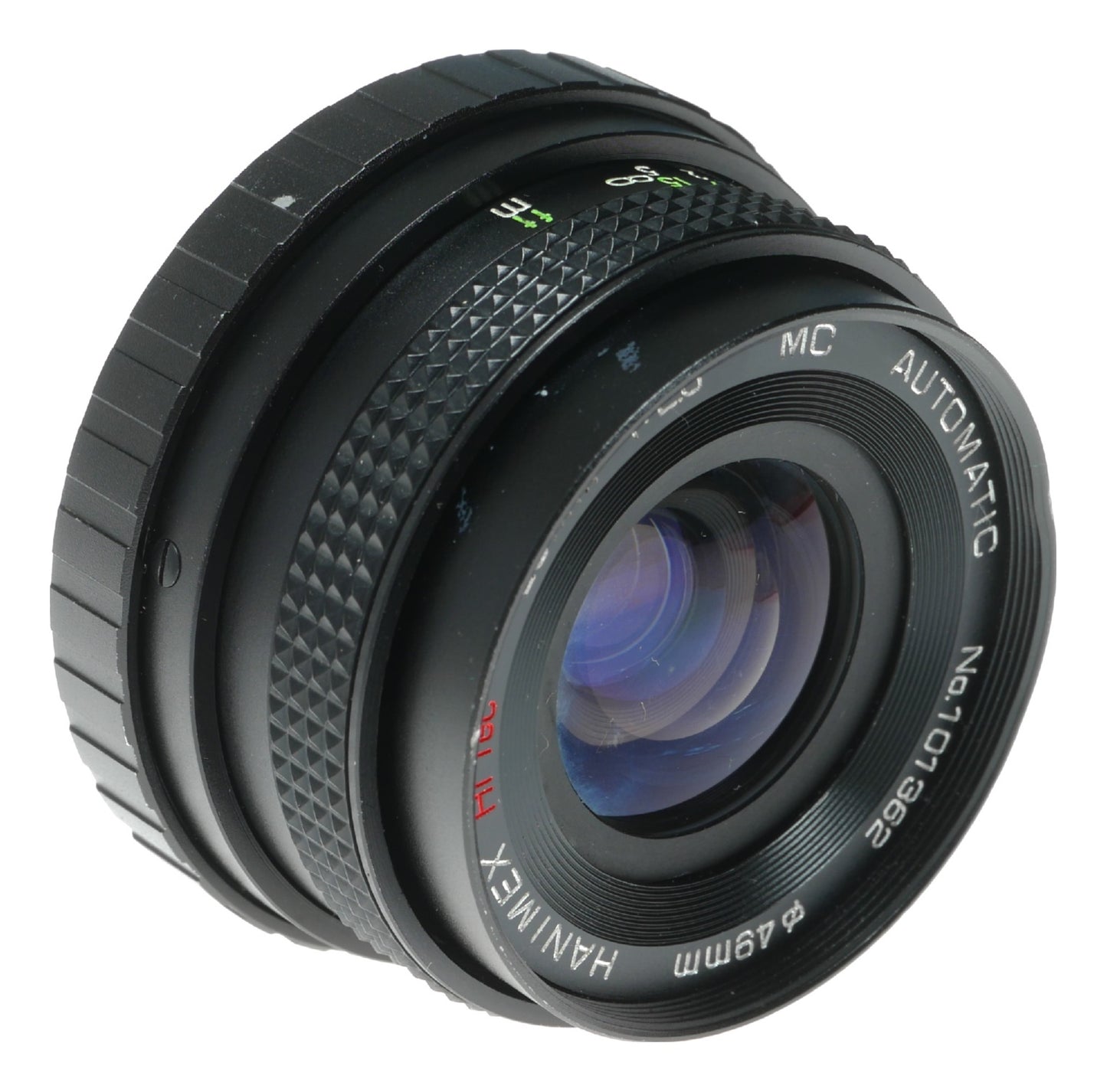 Hanimex Hi Tec 28mm f/2.8 Wide Angle Lens, Multi-Coated, Automatic, 49mm Filter Thread - View 6
