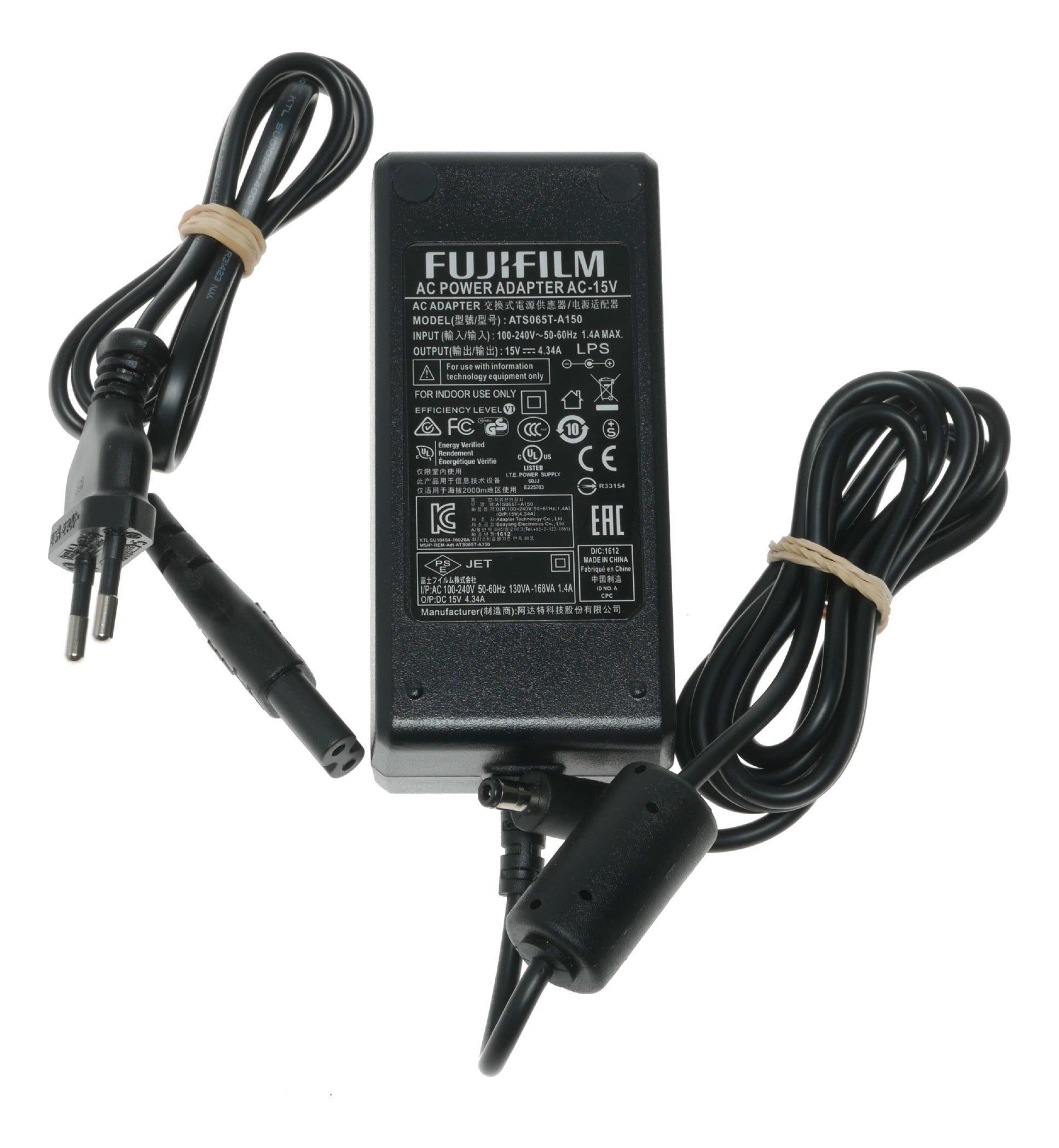 Fujifilm AC-15V AC Power Adapter for Cameras, 15V 2.3A Output, 100-240V Input - View 6