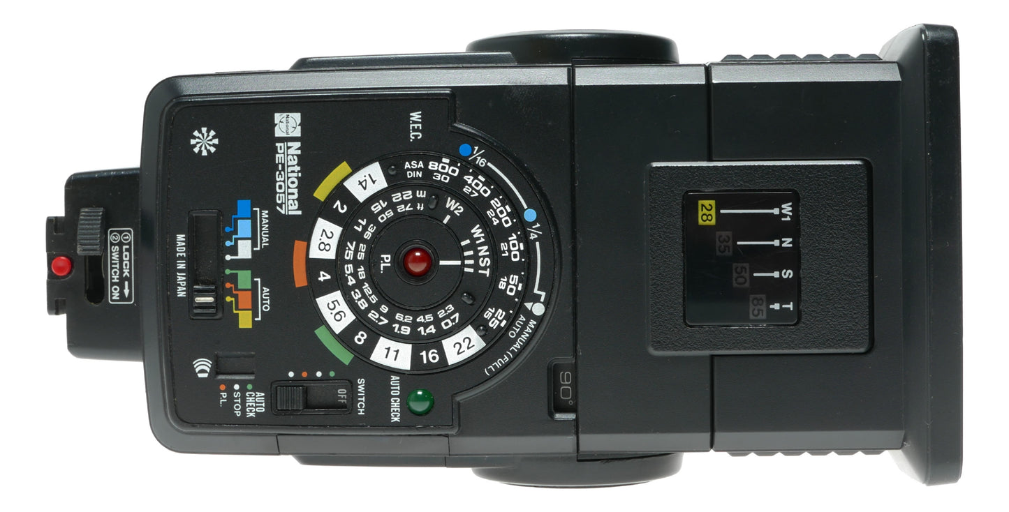 National PE-3057 Vintage Film Camera with Manual and Auto Exposure Settings, Made in Japan - View 3