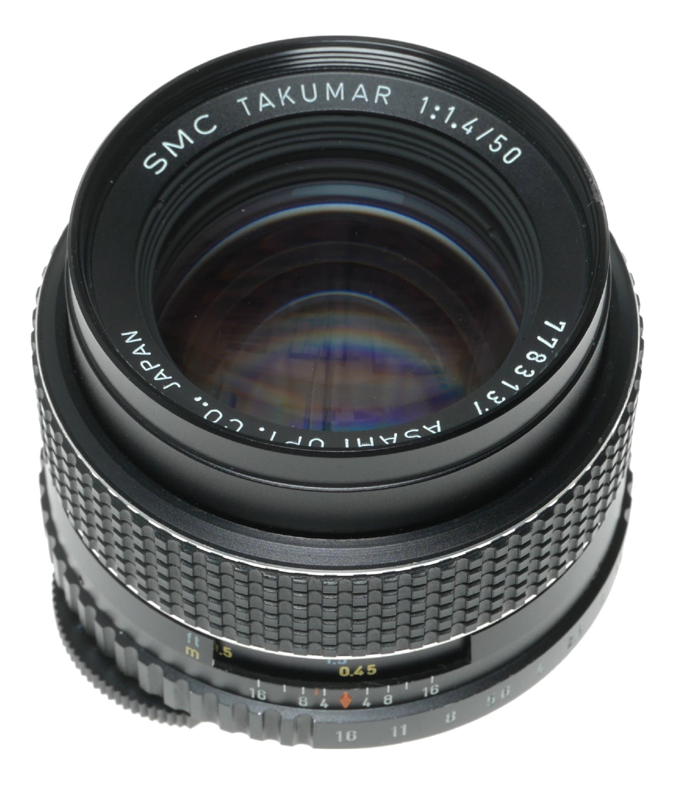 Asahi Pentax SMC Takumar 1:1.4/50mm Vintage SLR Camera Lens - View 3