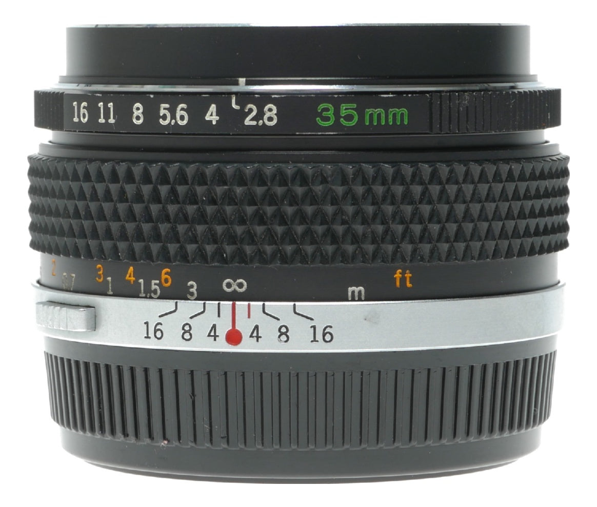 Olympus Zuiko Auto-W 35mm f/2.8 OM-System Lens Made in Japan - View 4