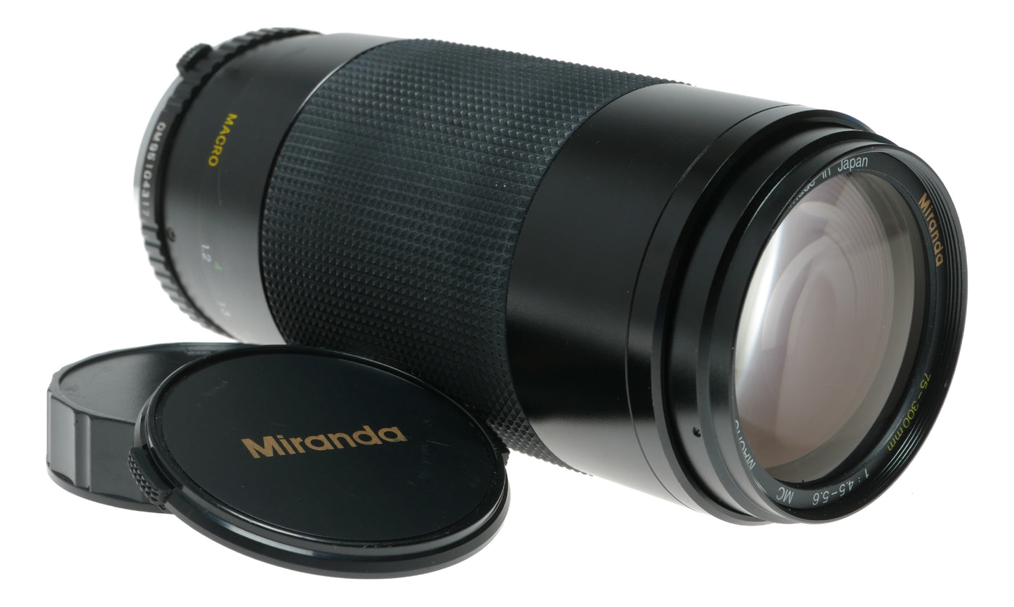 Miranda MACRO MC 75-300mm f/4.5-5.6 Zoom Lens, Made in Japan, 58mm Filter Thread