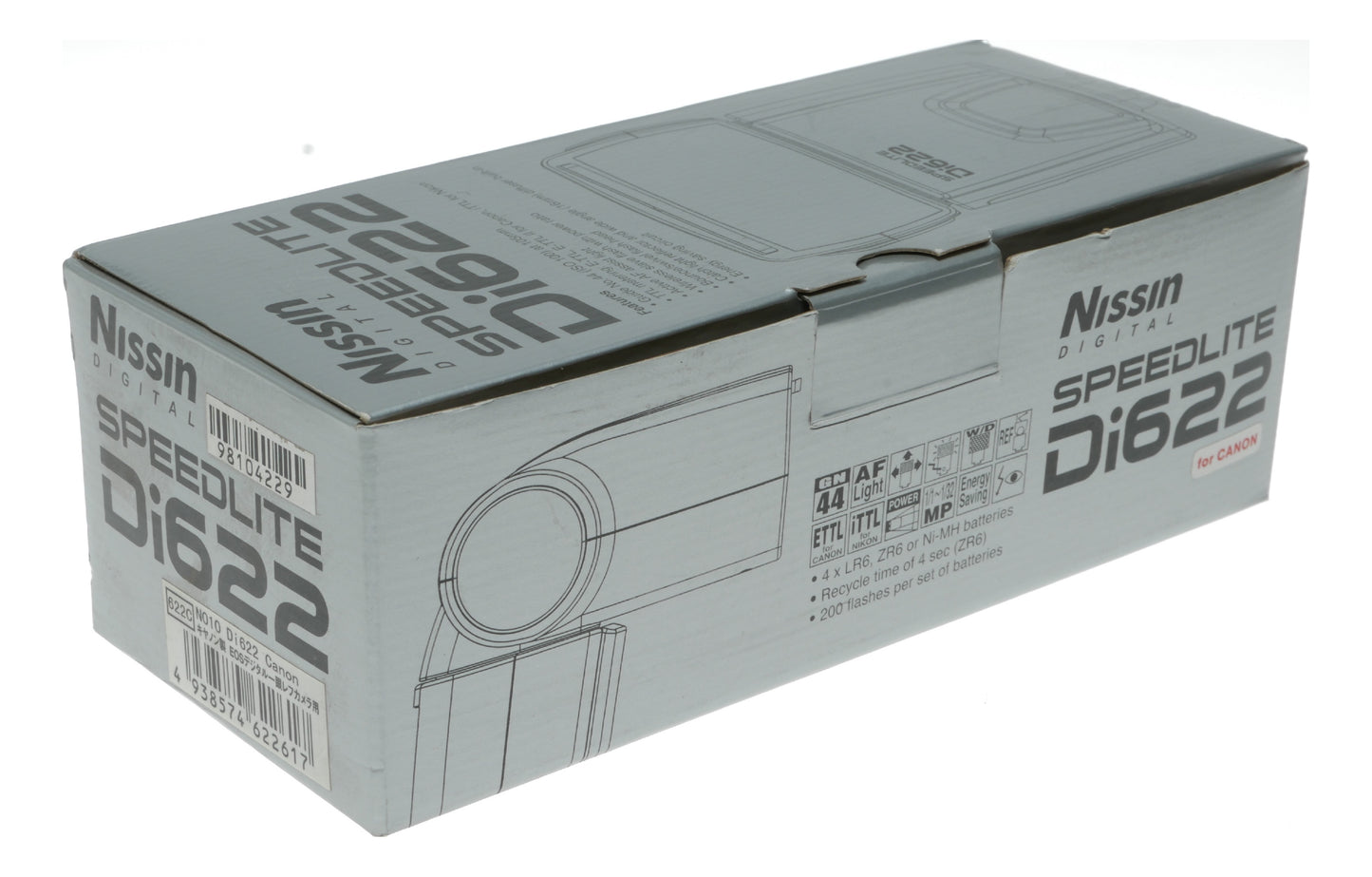 Nissin Di622 Mark II Speedlite Flash for Canon ETTL Digital Cameras with Zoom 24-105mm