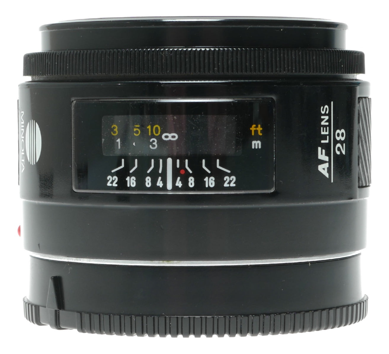 Minolta 28mm f/2.8 AF Lens for Minolta AF SLR Cameras, 49mm Filter Thread, Made in Japan - View 4