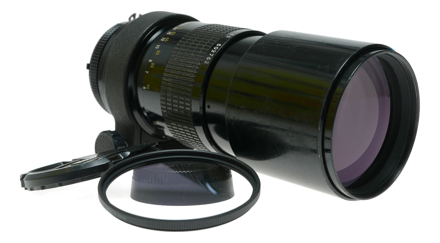 Vintage Nikon Nikkor 300mm f/4.5 Manual Focus Telephoto Lens