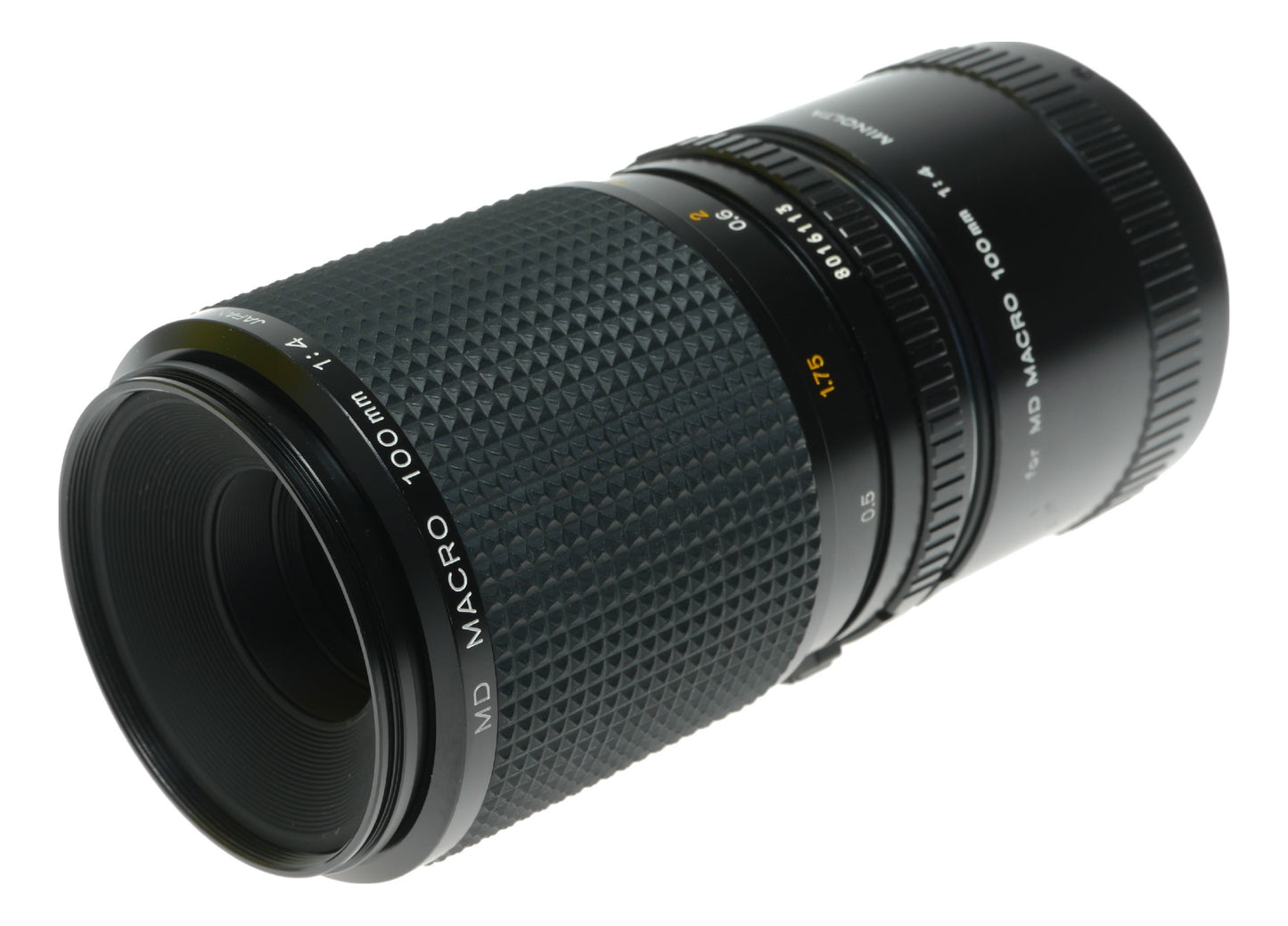 Minolta MD 100mm f/4 Macro Lens - Vintage Japanese Manual Focus Prime Lens for SLR Cameras - View 2