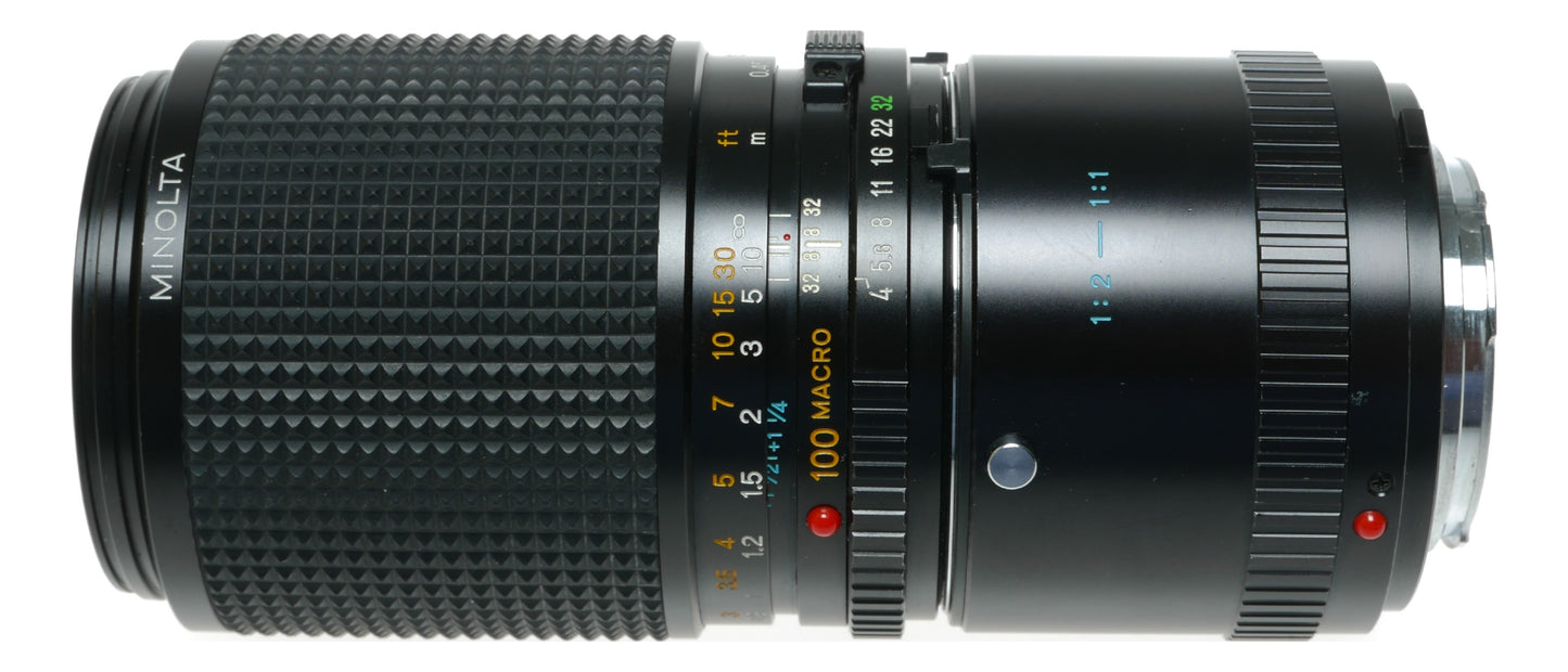 Minolta MD 100mm f/4 Macro Lens - Vintage Japanese Manual Focus Prime Lens for SLR Cameras - View 4