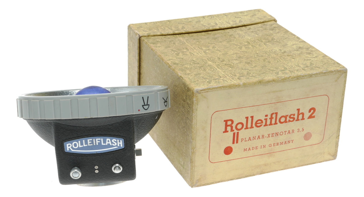 Rollei Rolleiflash 2 Vintage TLR Camera with Planar-Xenotar 3.5 Lens, Made in Germany