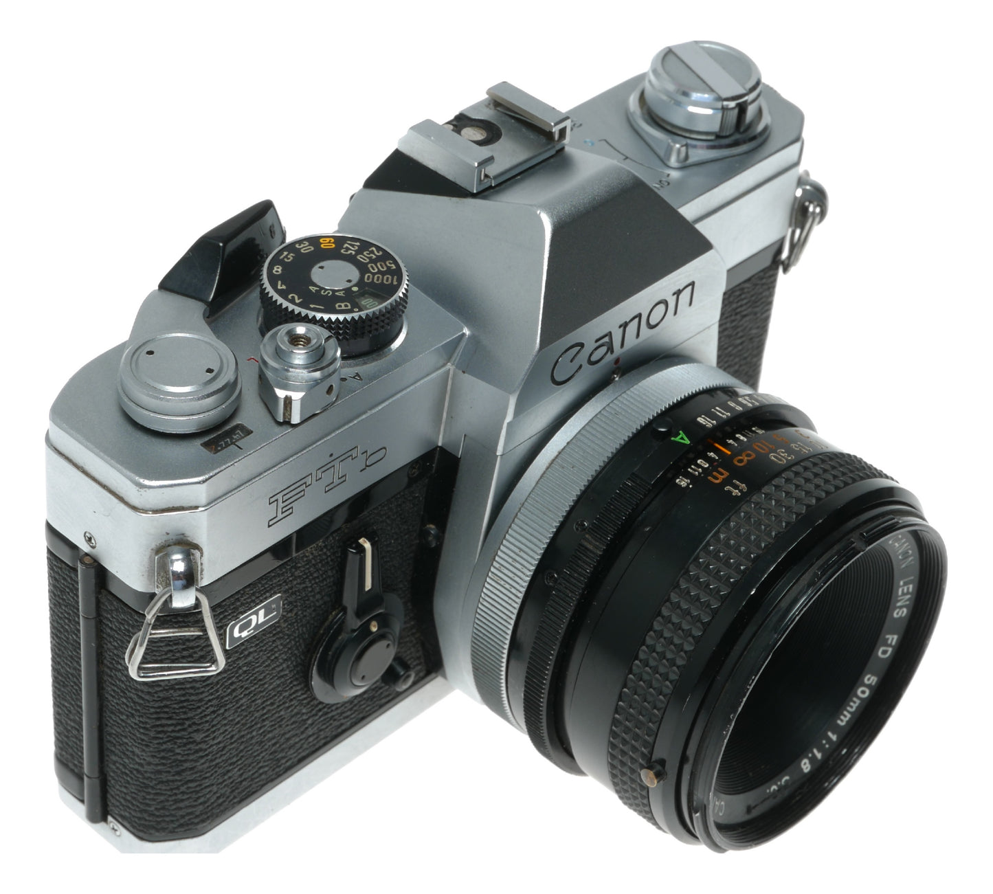 Canon FTb QL Vintage SLR Film Camera with Canon FD 50mm f/1.8 Lens - View 4