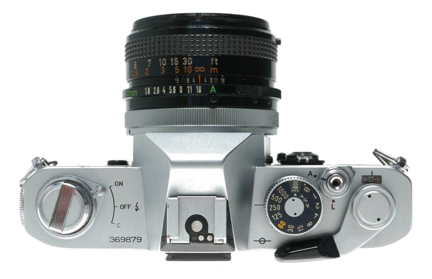 Canon FTb QL Vintage SLR Film Camera with Canon FD 50mm f/1.8 Lens - View 5