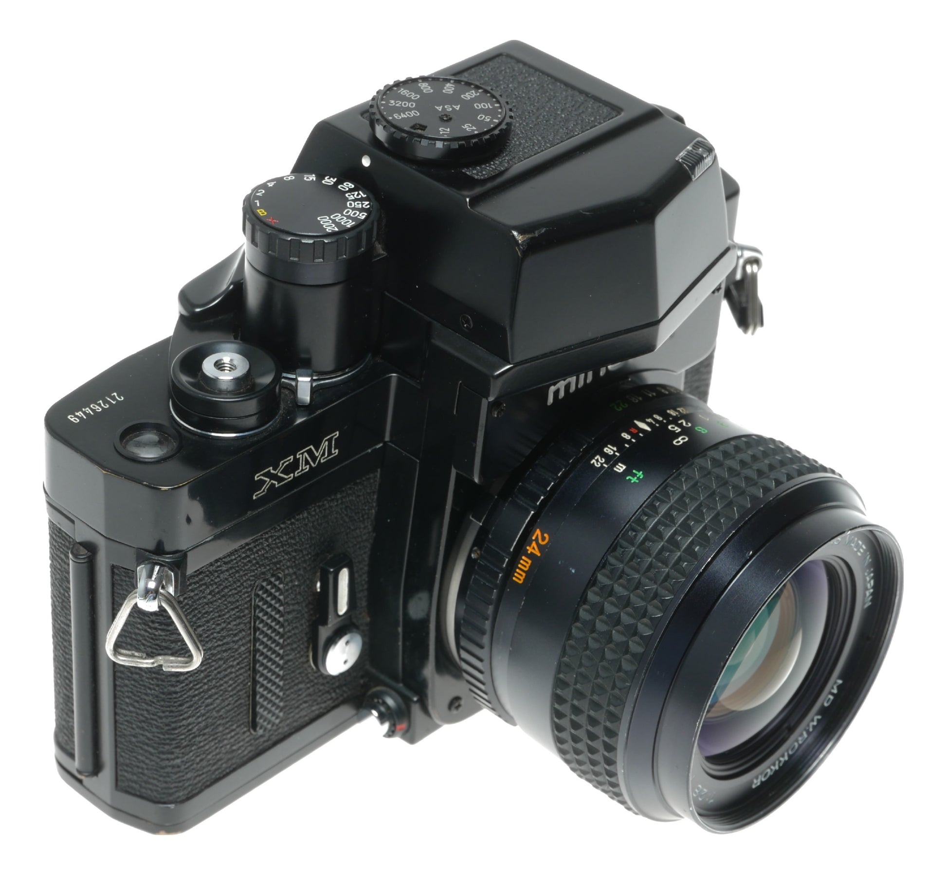 Minolta XM Vintage SLR Film Camera with MD W.Rokkor 24mm f/2.8 Lens - View 4