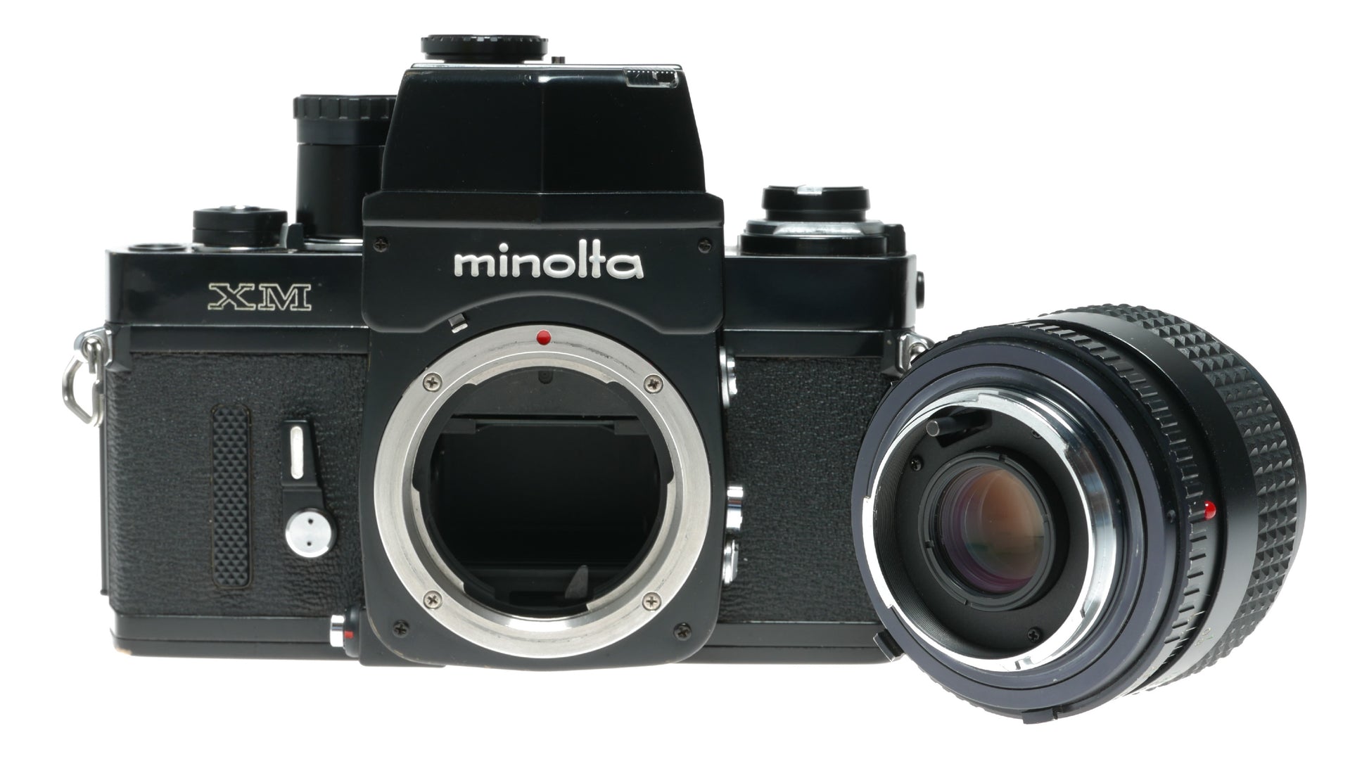 Minolta XM Vintage SLR Film Camera with MD W.Rokkor 24mm f/2.8 Lens - View 8