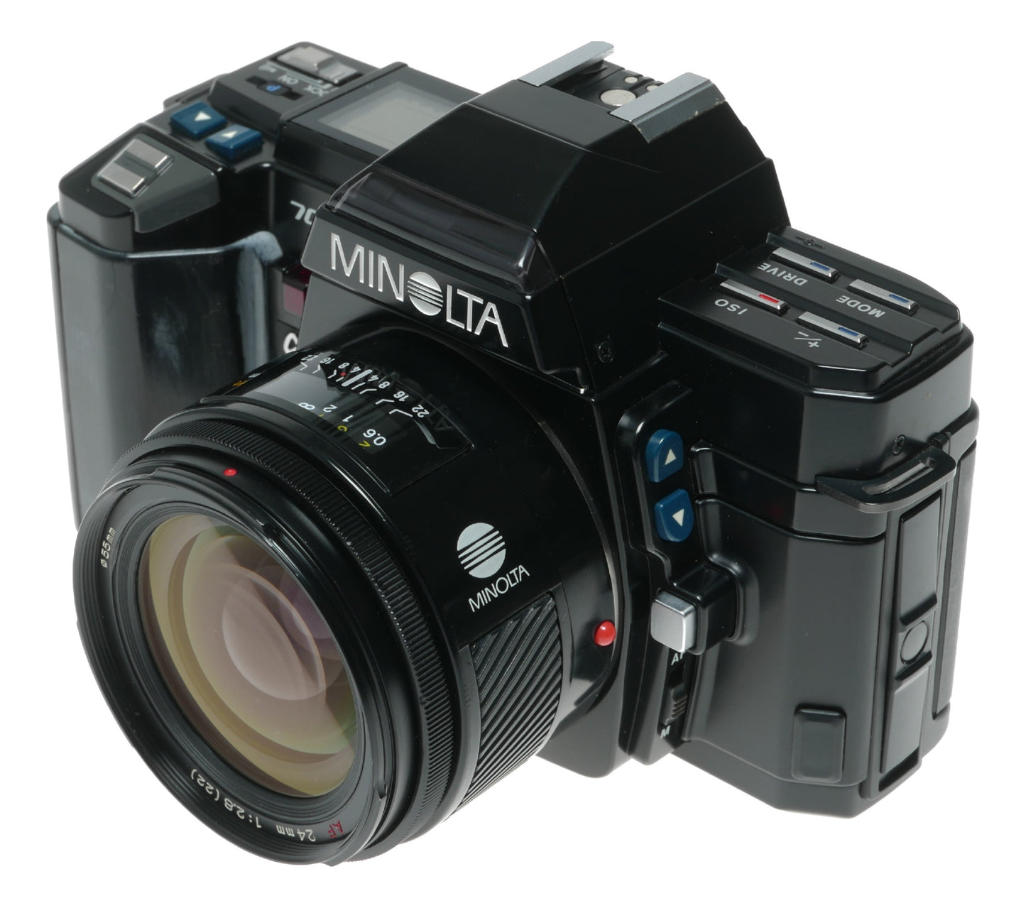 Minolta 7000 α Vintage SLR Camera with 24mm f/2.8 and 52mm f/2.8 AF Lenses - View 2