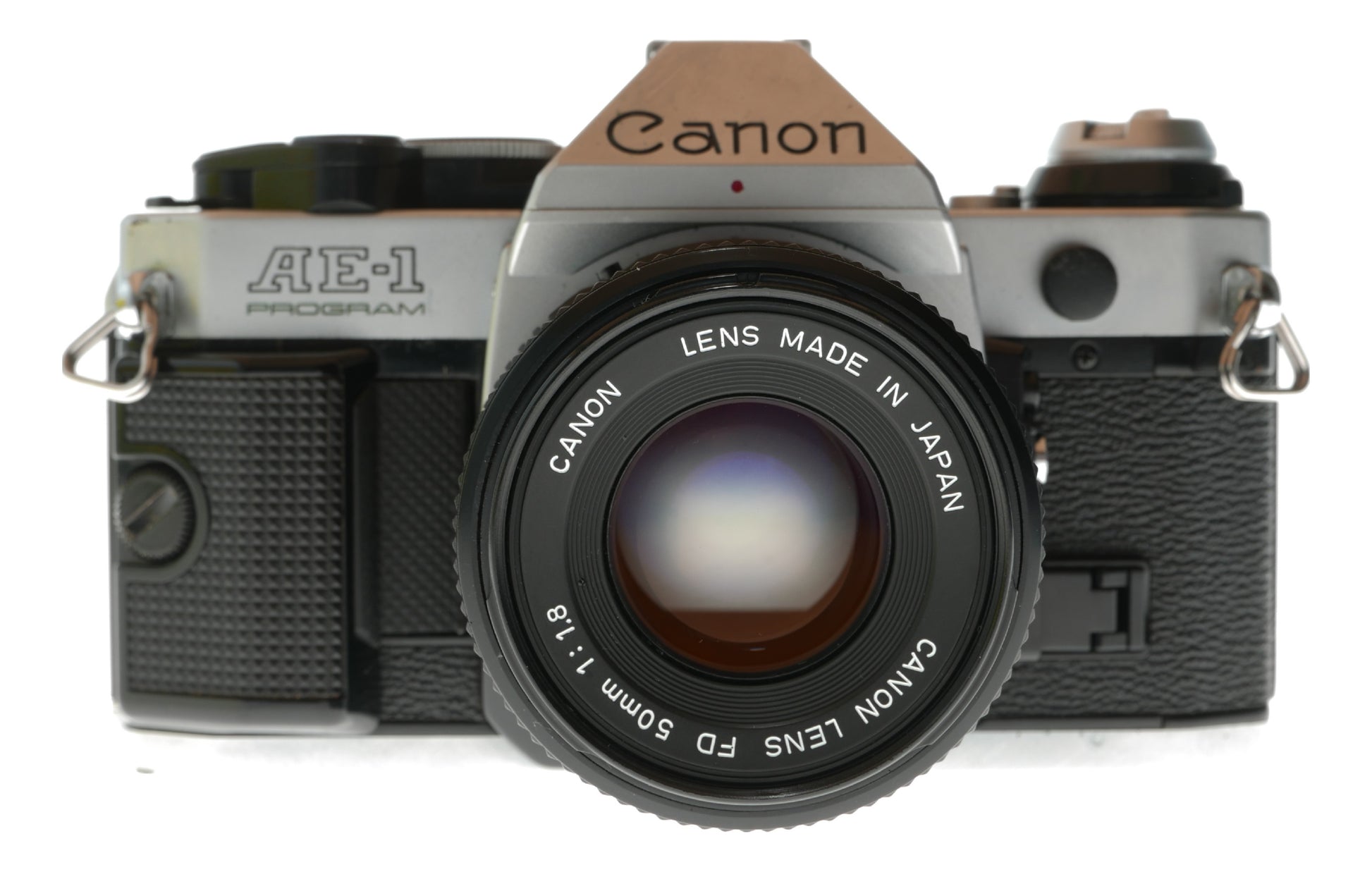 Canon AE-1 Program Vintage SLR Film Camera with Canon FD 50mm f/1.8 Lens