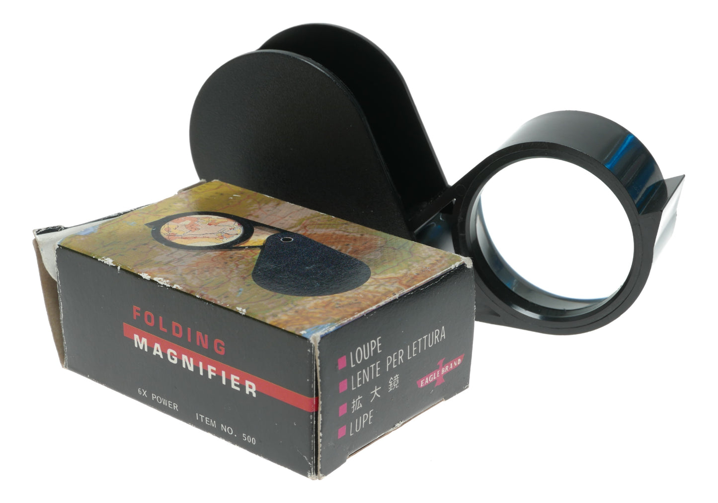 Eagle-Mag 5X Power Folding Magnifier Loupe with Multiple Scale Options