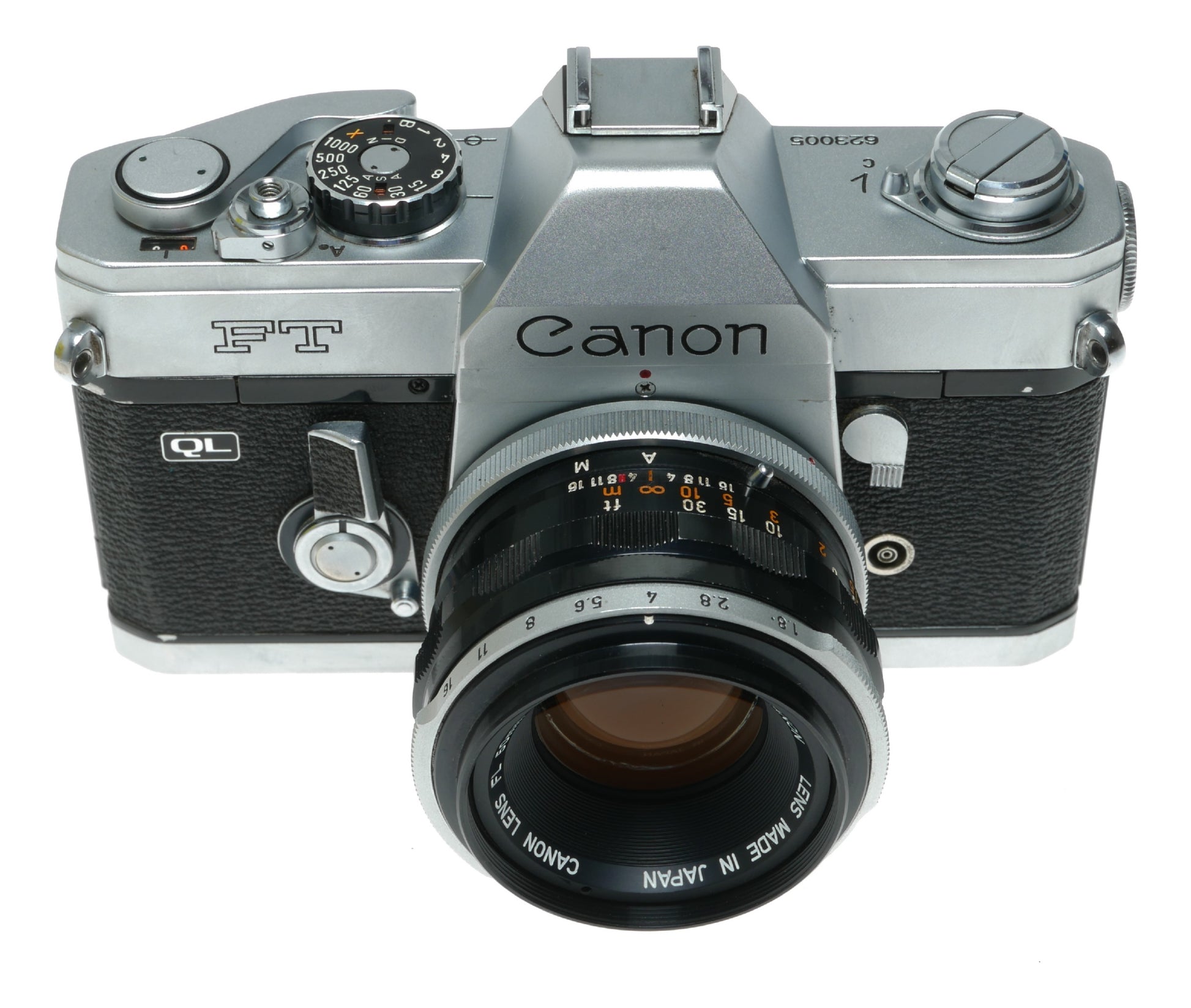 Canon FT QL Vintage SLR Camera with Canon 50mm f/1.8 Lens - View 3