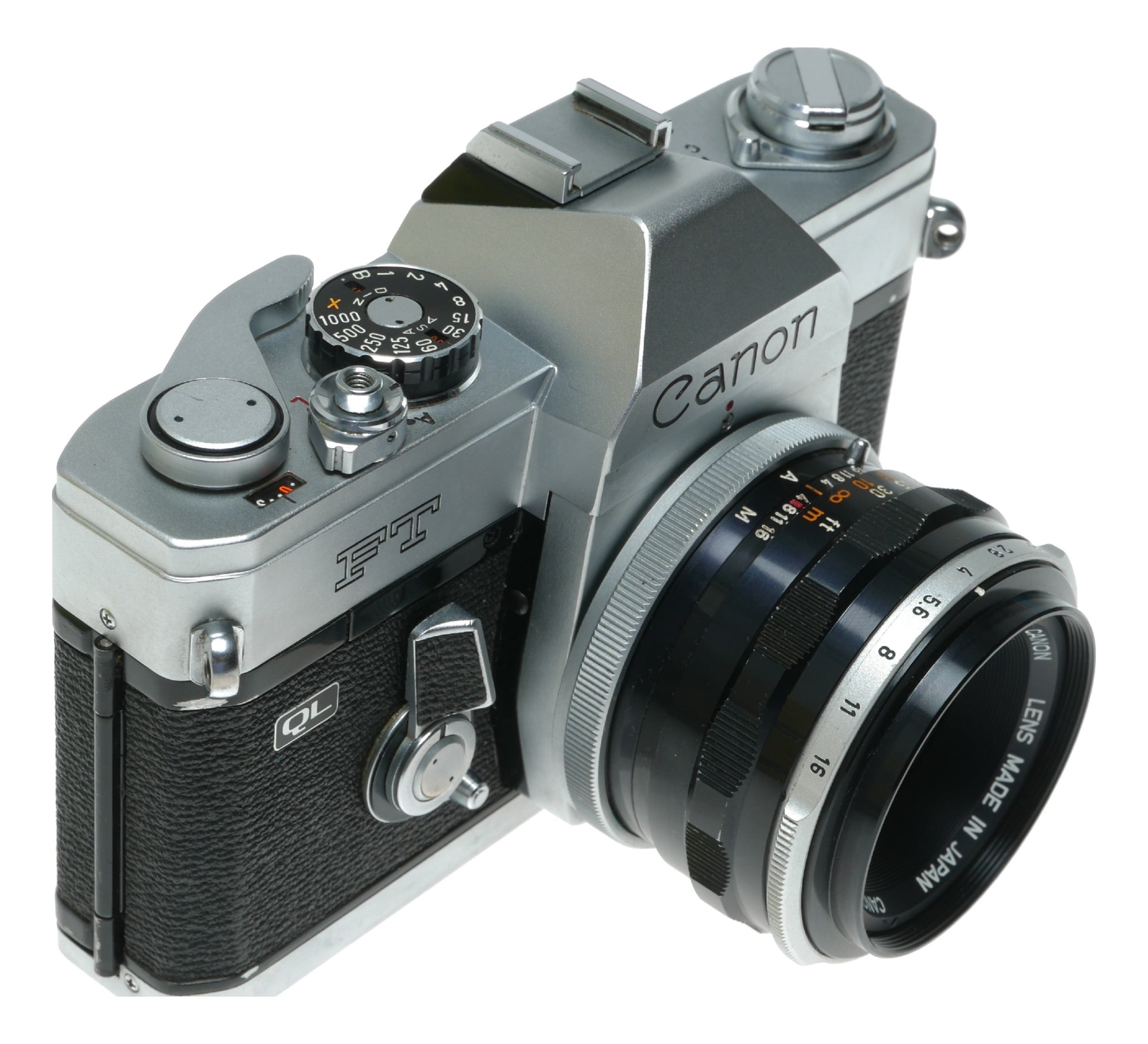 Canon FT QL Vintage SLR Camera with Canon 50mm f/1.8 Lens - View 4