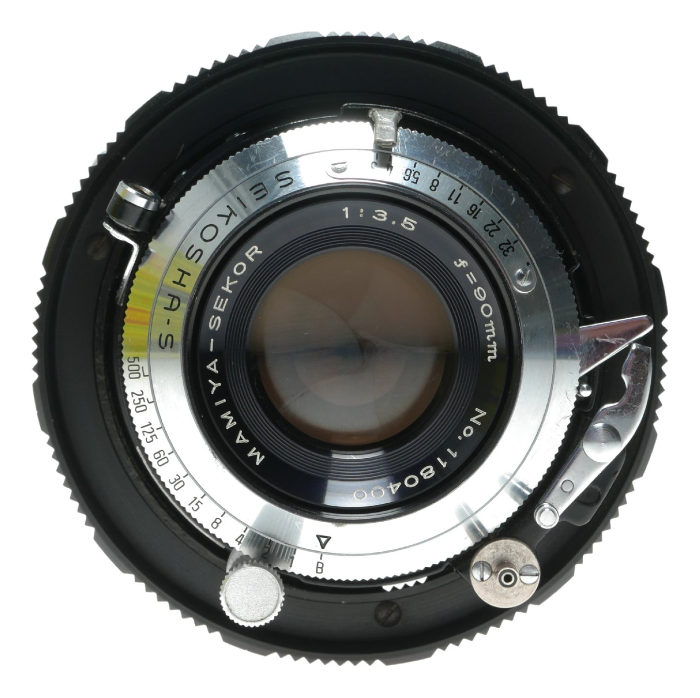 Mamiya-Sekor 90mm f/3.5 Vintage Camera Lens with Seikosha-S Shutter, Made in Japan