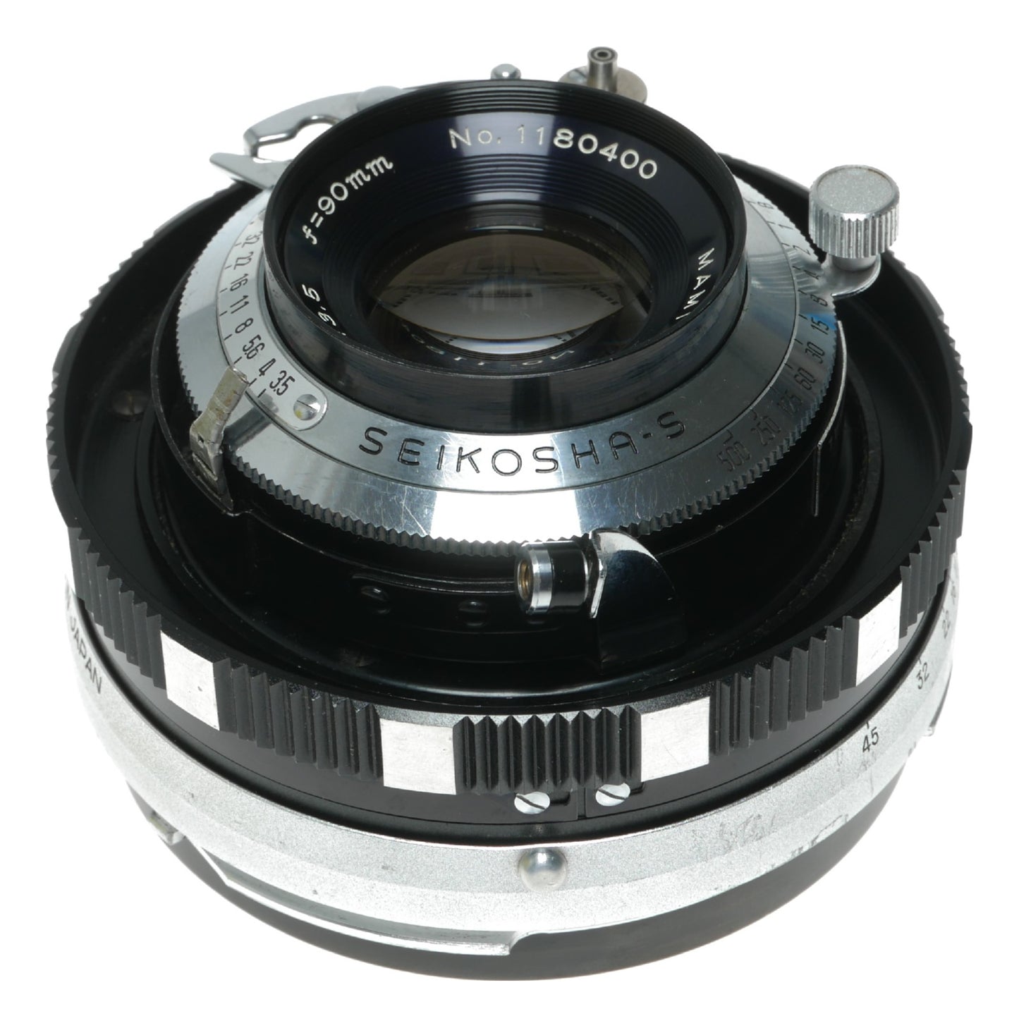 Mamiya-Sekor 90mm f/3.5 Vintage Camera Lens with Seikosha-S Shutter, Made in Japan - View 2