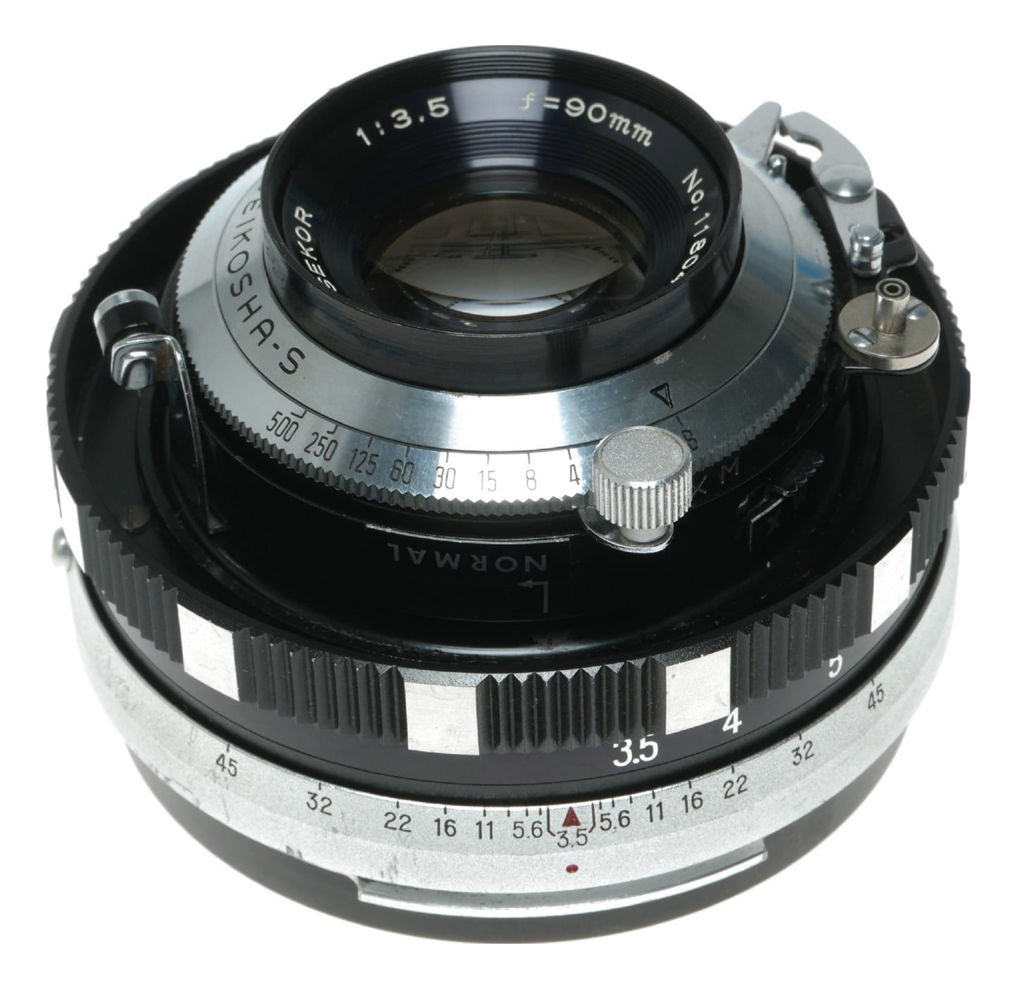 Mamiya-Sekor 90mm f/3.5 Vintage Camera Lens with Seikosha-S Shutter, Made in Japan - View 3