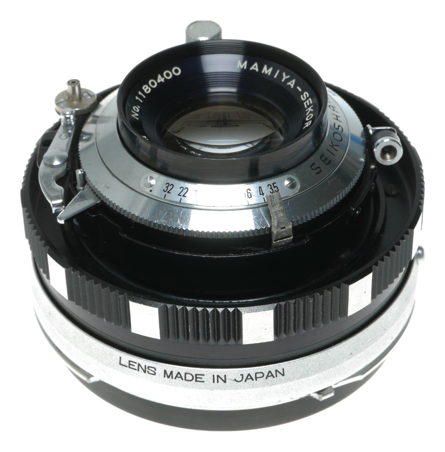 Mamiya-Sekor 90mm f/3.5 Vintage Camera Lens with Seikosha-S Shutter, Made in Japan - View 5