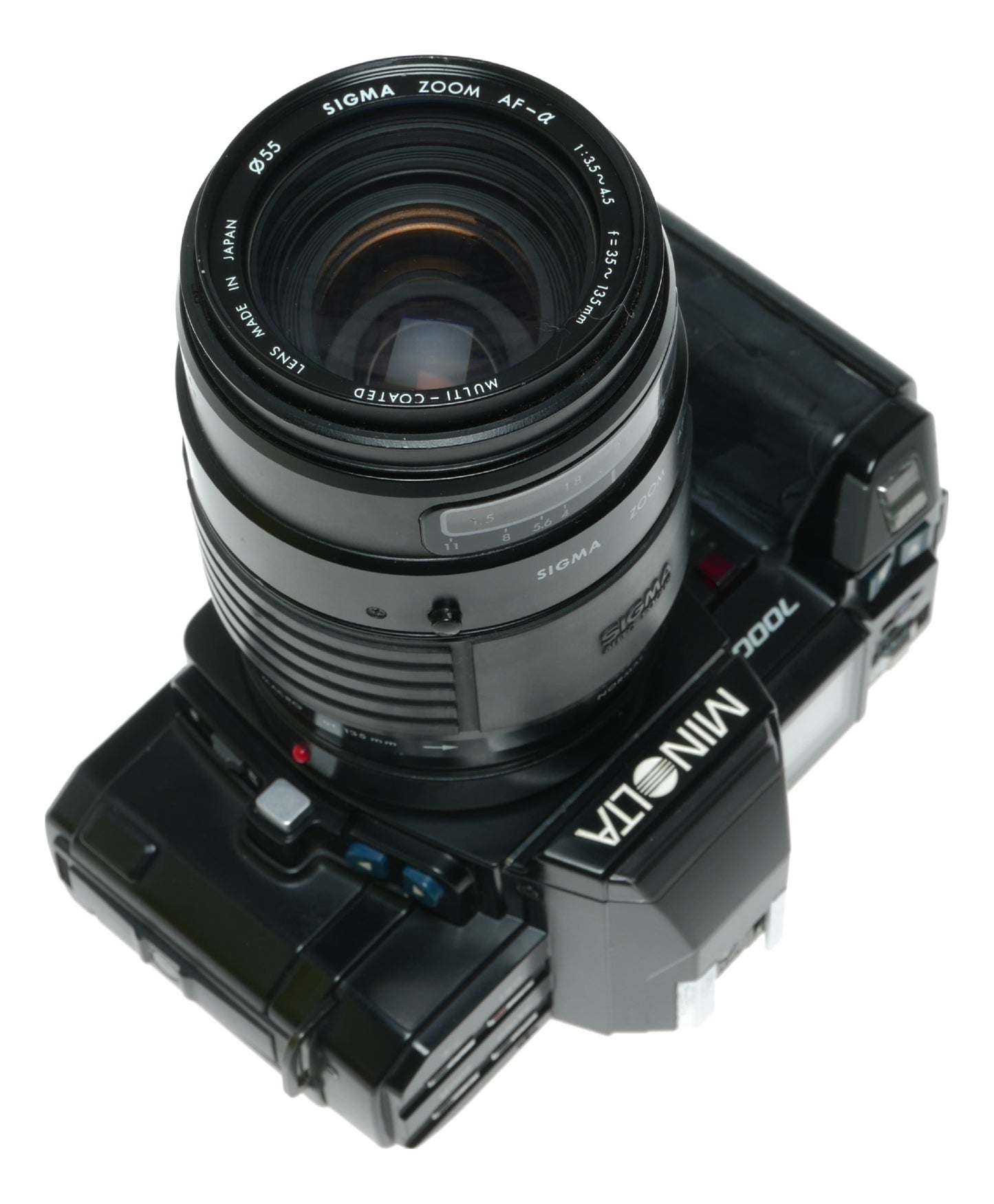 Minolta 7000 AF SLR Camera with Sigma Zoom 28-135mm f/3.5-4.5 Multi-Coated Lens - View 9