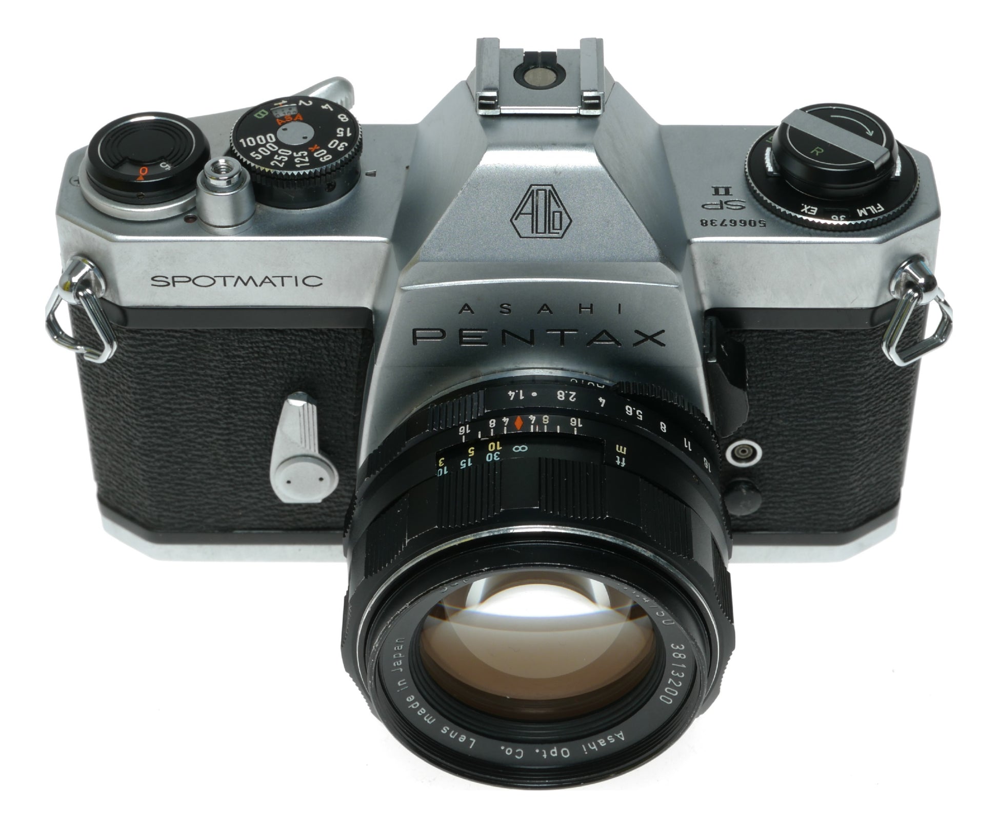 Asahi Pentax Spotmatic SP II Vintage SLR Film Camera with Super-Takumar 1:1.4/50mm Lens - View 2