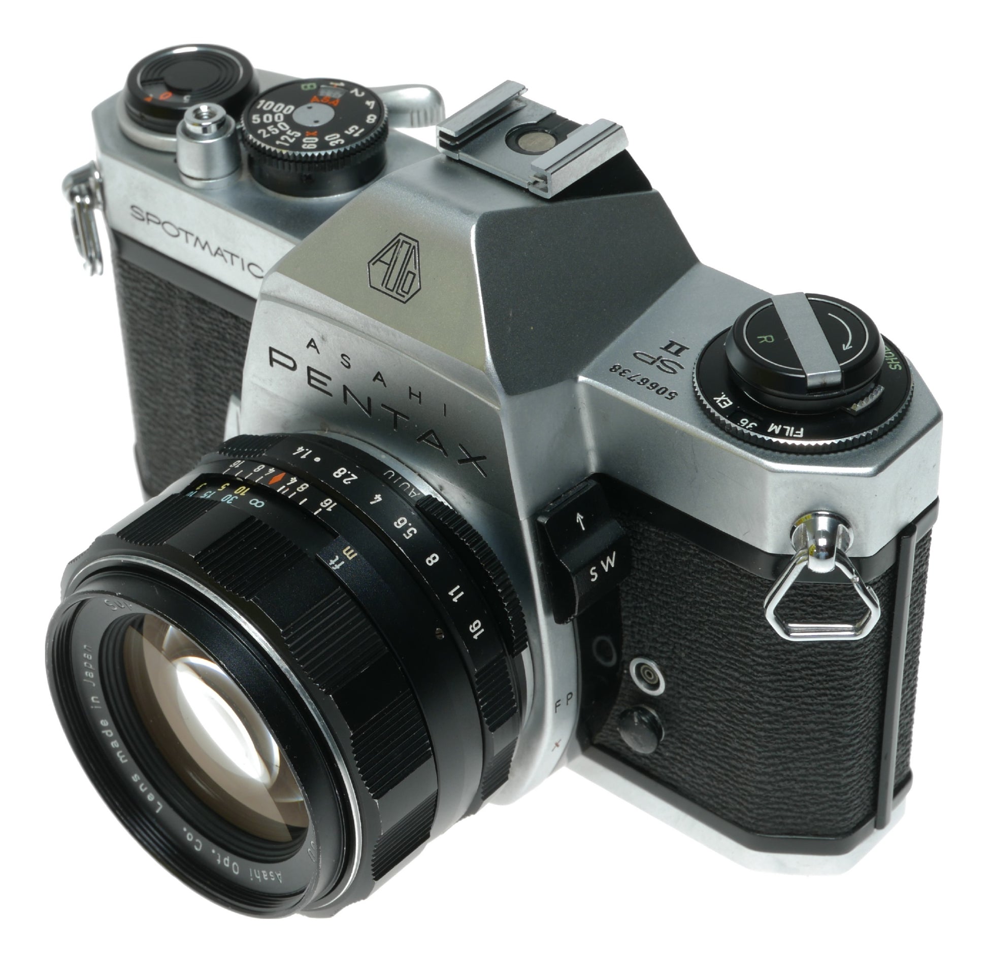 Asahi Pentax Spotmatic SP II Vintage SLR Film Camera with Super-Takumar 1:1.4/50mm Lens - View 3