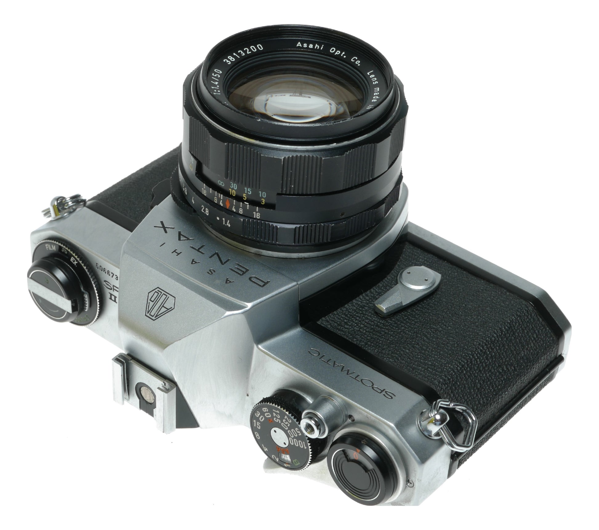 Asahi Pentax Spotmatic SP II Vintage SLR Film Camera with Super-Takumar 1:1.4/50mm Lens - View 10