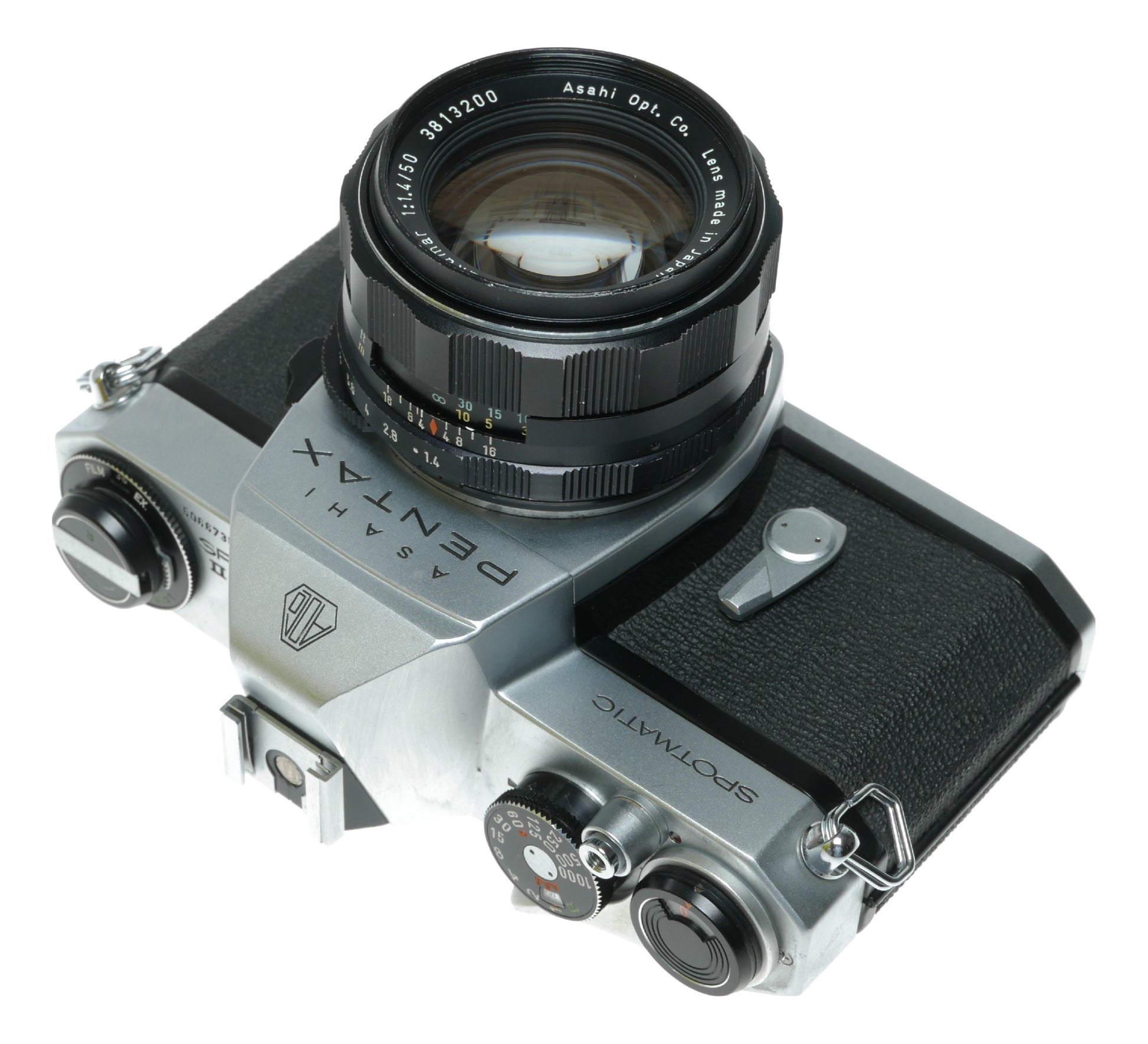 Asahi Pentax Spotmatic SP II Vintage SLR Film Camera with Super-Takumar 1:1.4/50mm Lens - View 11
