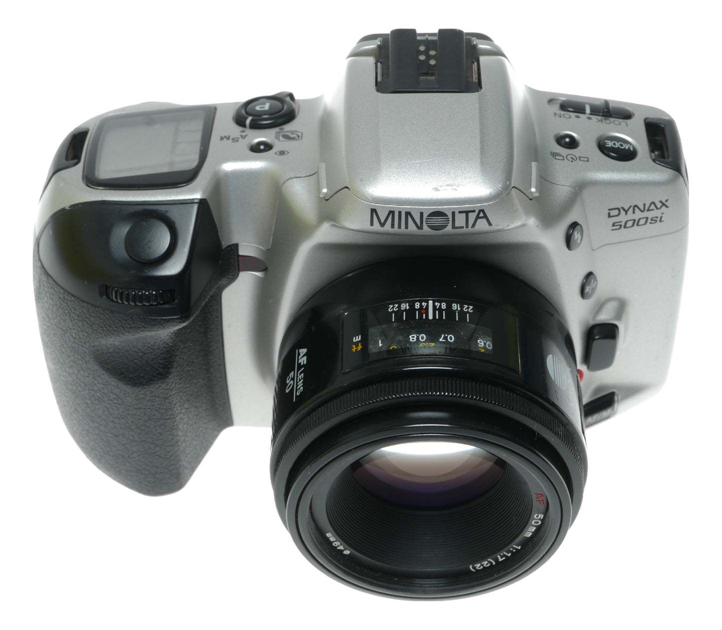 Minolta Dynax 500si Vintage SLR Camera with AF 50mm f/1.7 Lens - View 3