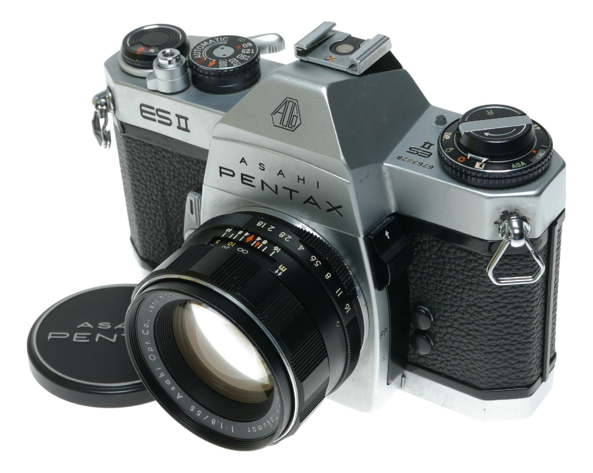 Asahi Pentax ES II Vintage SLR Camera with Super-Takumar 55mm f/1.8 Lens - View 2
