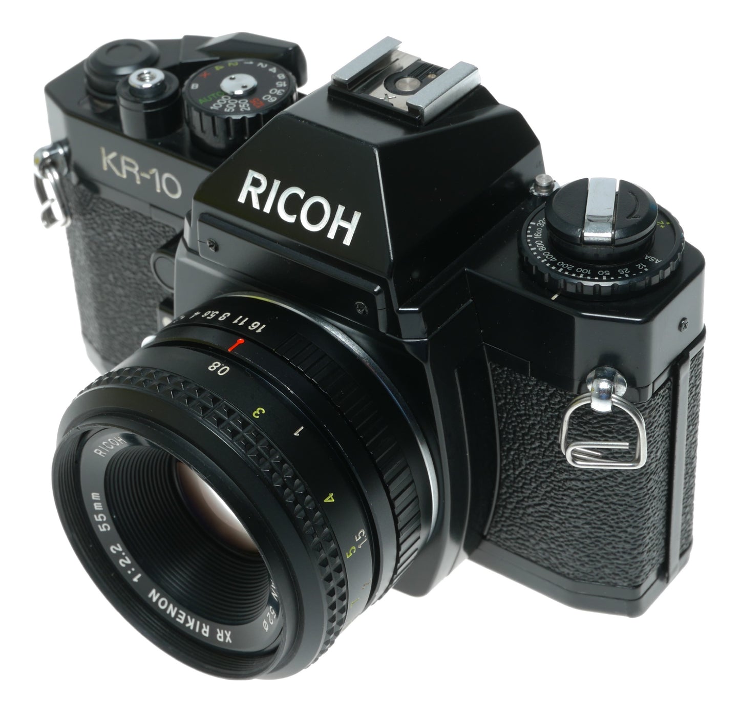 Ricoh KR-10 Vintage SLR Camera with XR Rikenon 55mm f/2.2 Lens - View 2