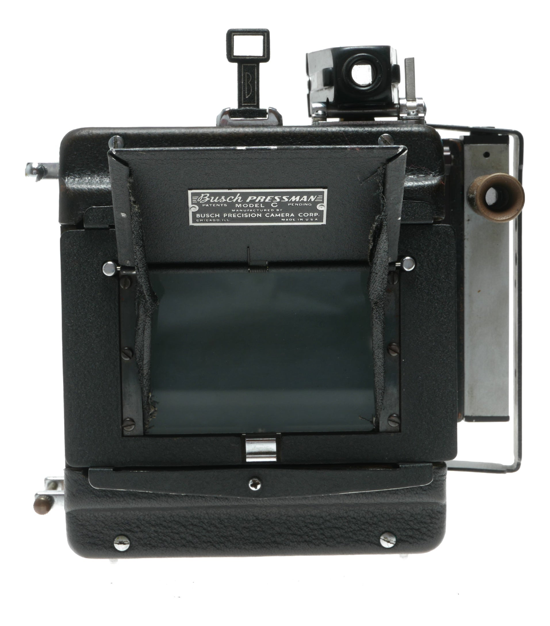 Busch Pressman Model 108 Vintage Rangefinder Camera with Wollensak and Hugo Meyer Lenses - View 7