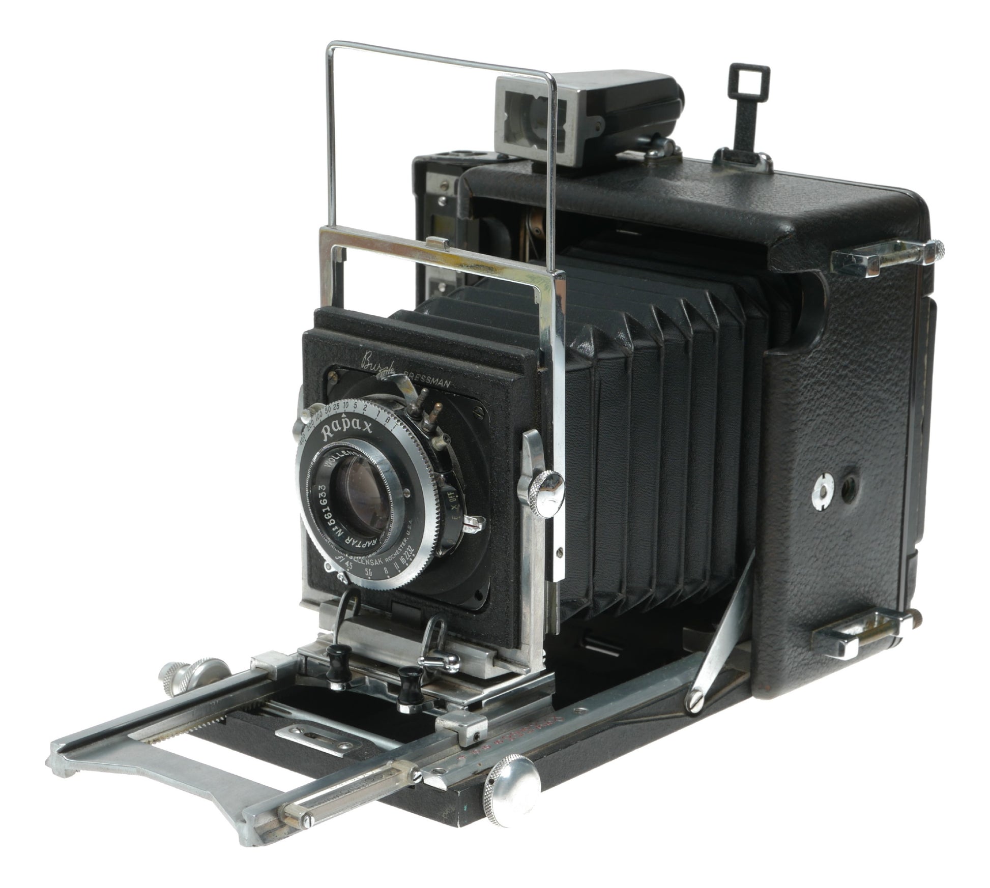 Busch Pressman Model 108 Vintage Rangefinder Camera with Wollensak and Hugo Meyer Lenses - View 9