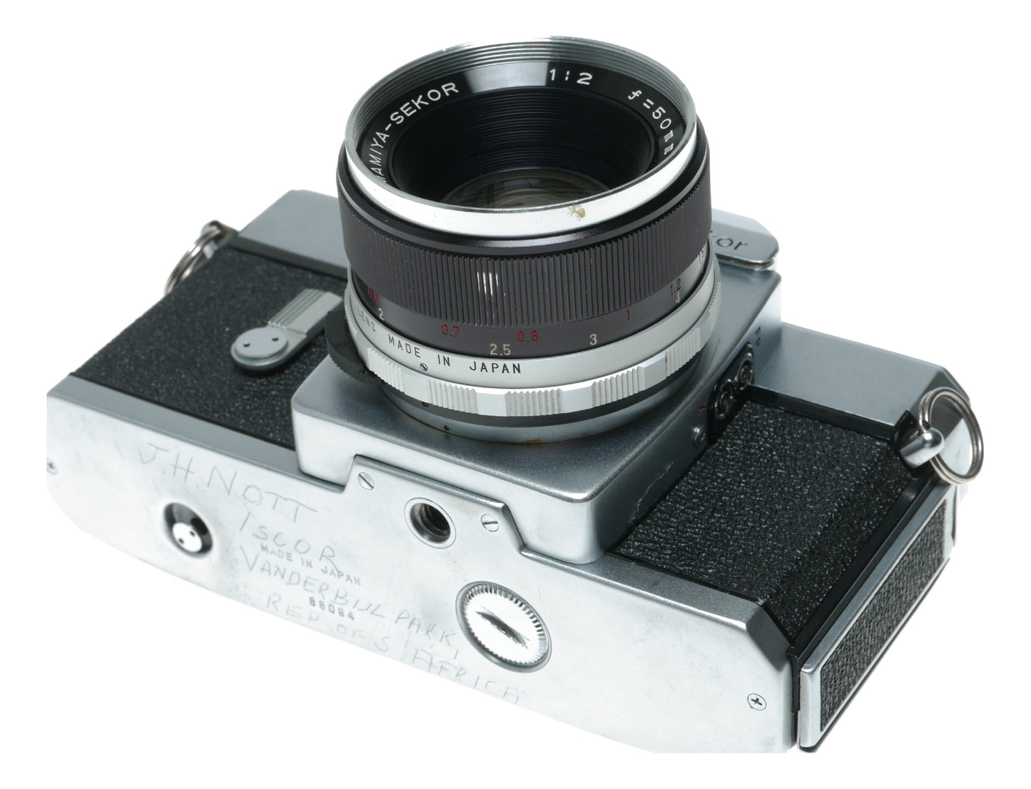 Mamiya-Sekor 1:1.2 f=50mm Vintage SLR Camera - Made in Japan - View 9