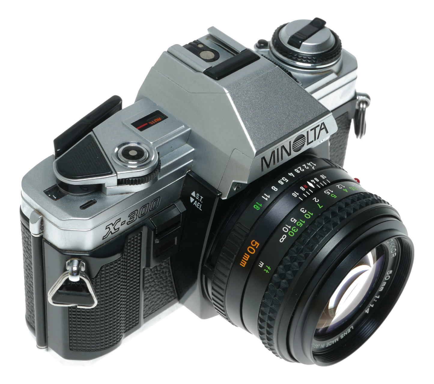 Minolta X-300 Vintage SLR Camera with Minolta MD Rokkor 50mm f/1.4 Lens - View 4