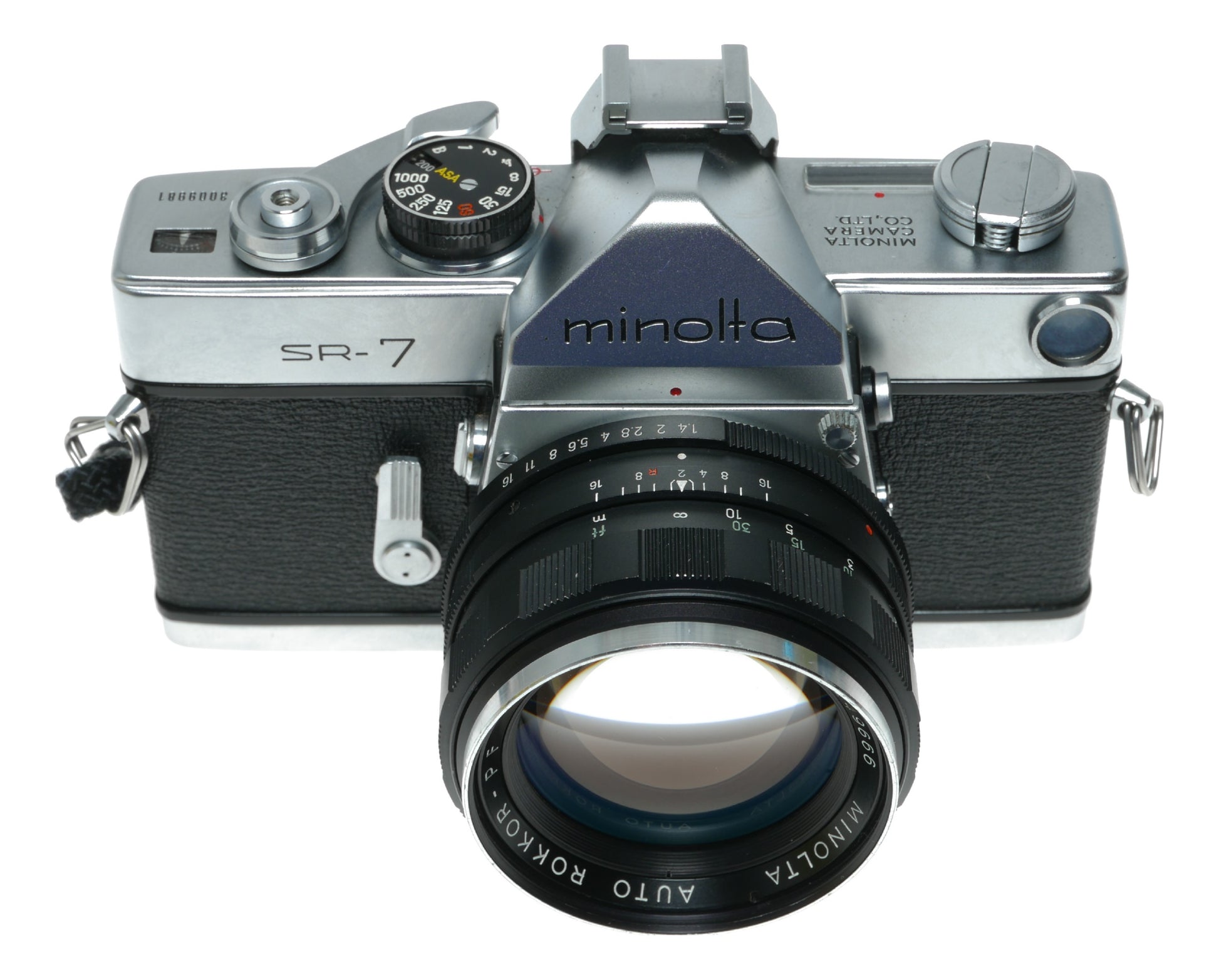 Minolta SR-7 Vintage SLR Camera with Auto Rokkor-PF 58mm f/1.4 Lens - View 3
