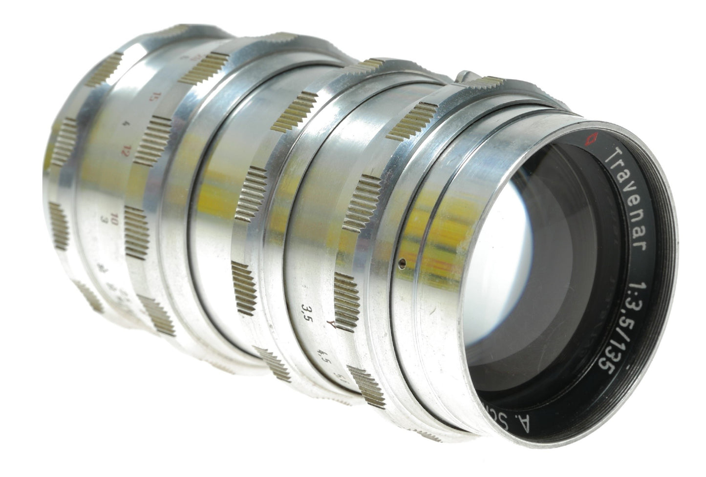 Travenar 135mm f/3.5 Vintage Camera Lens by A. Schacht München - View 2