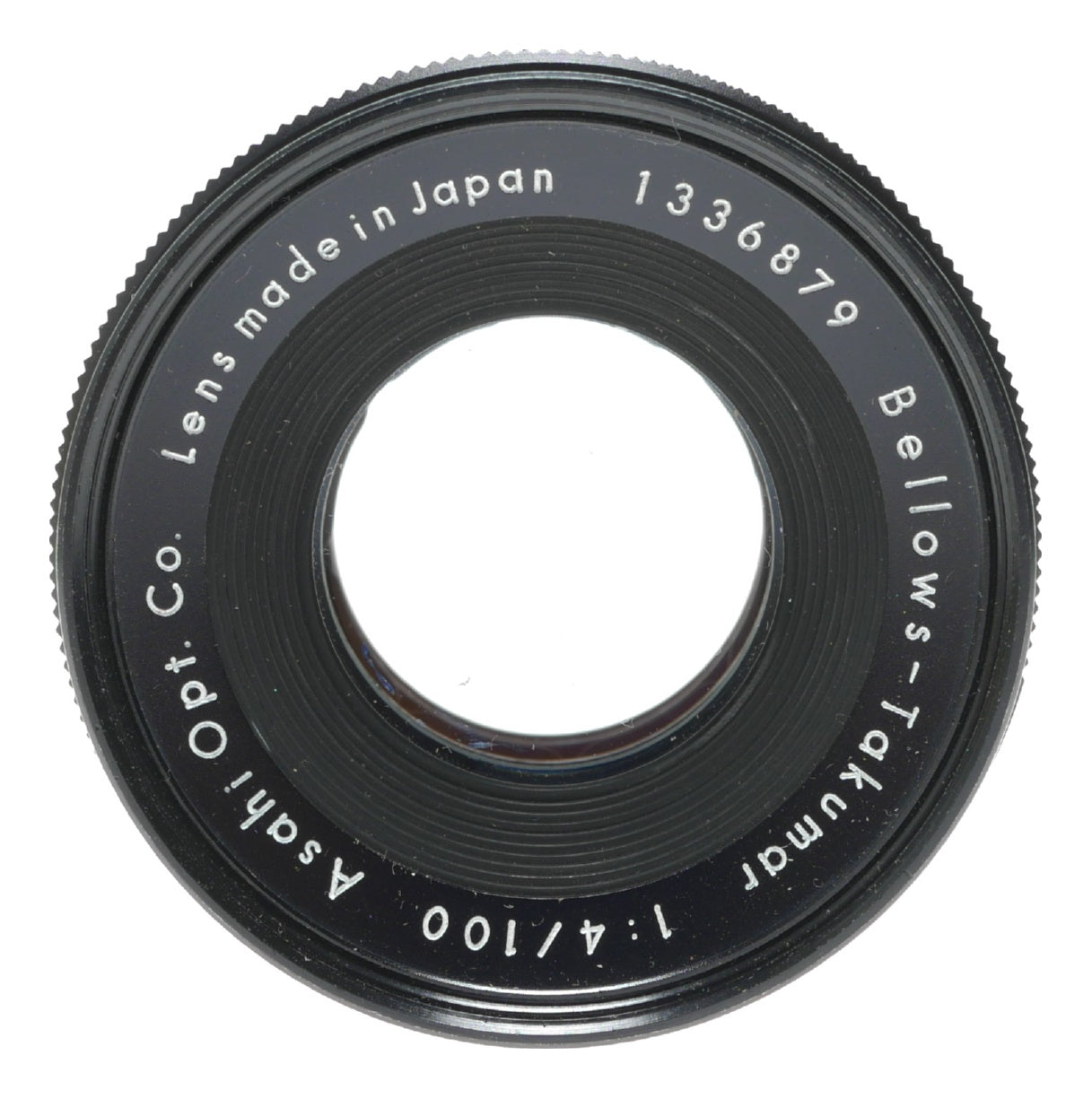 Asahi Optical Co. Bellows-Takumar 100mm f/4 Vintage Lens Made in Japan - View 2