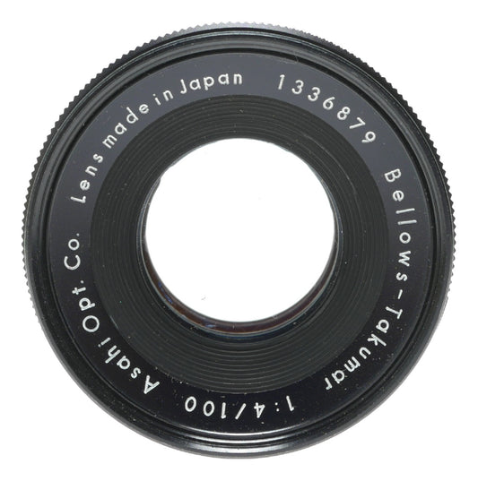 Asahi Optical Co. Bellows-Takumar 100mm f/4 Vintage Lens Made in Japan - View 2