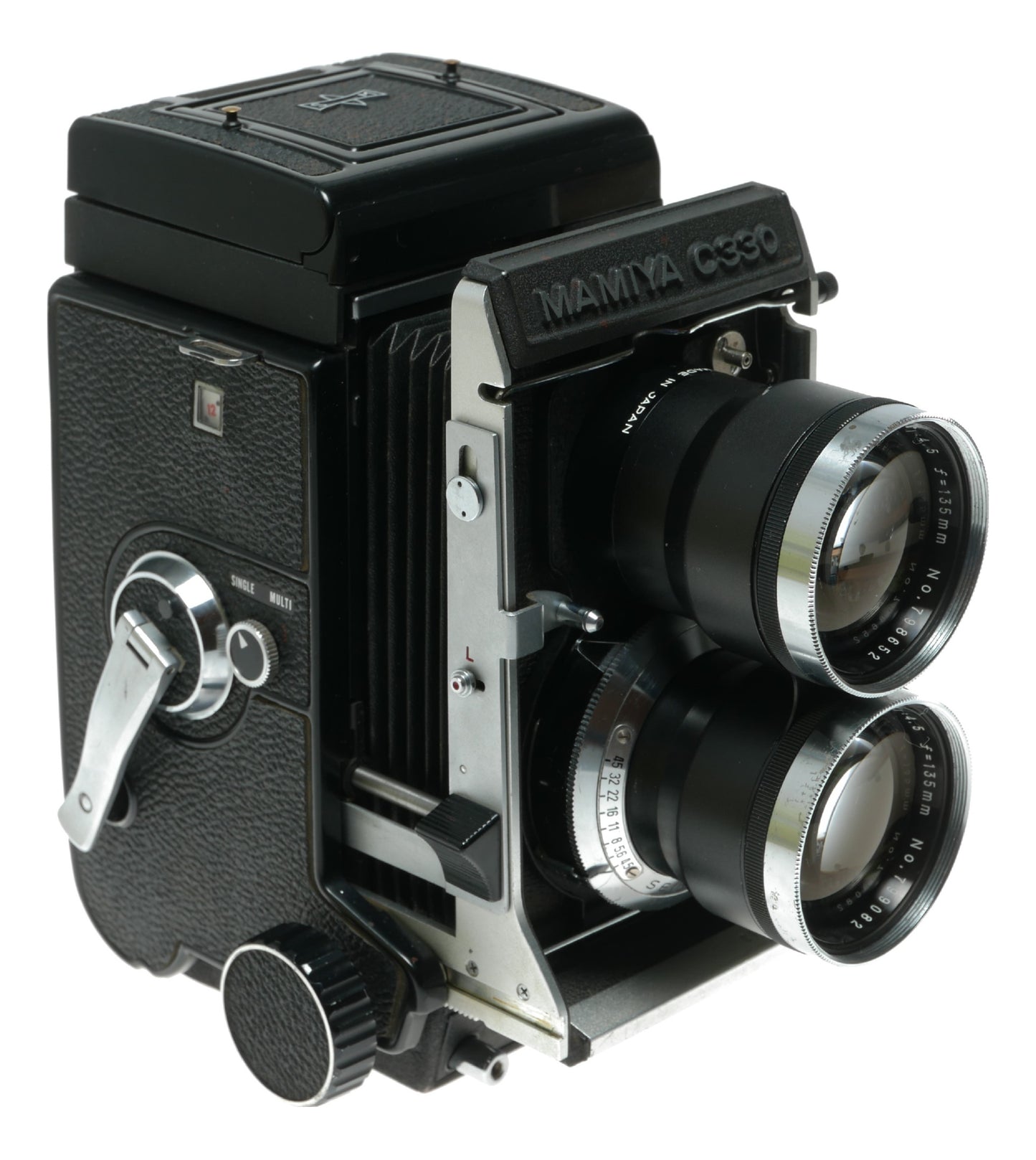 Mamiya C330 Professional TLR Camera with Mamiya-Sekor 135mm f/4.5 Lens, 120 Film, Made in Japan - View 2