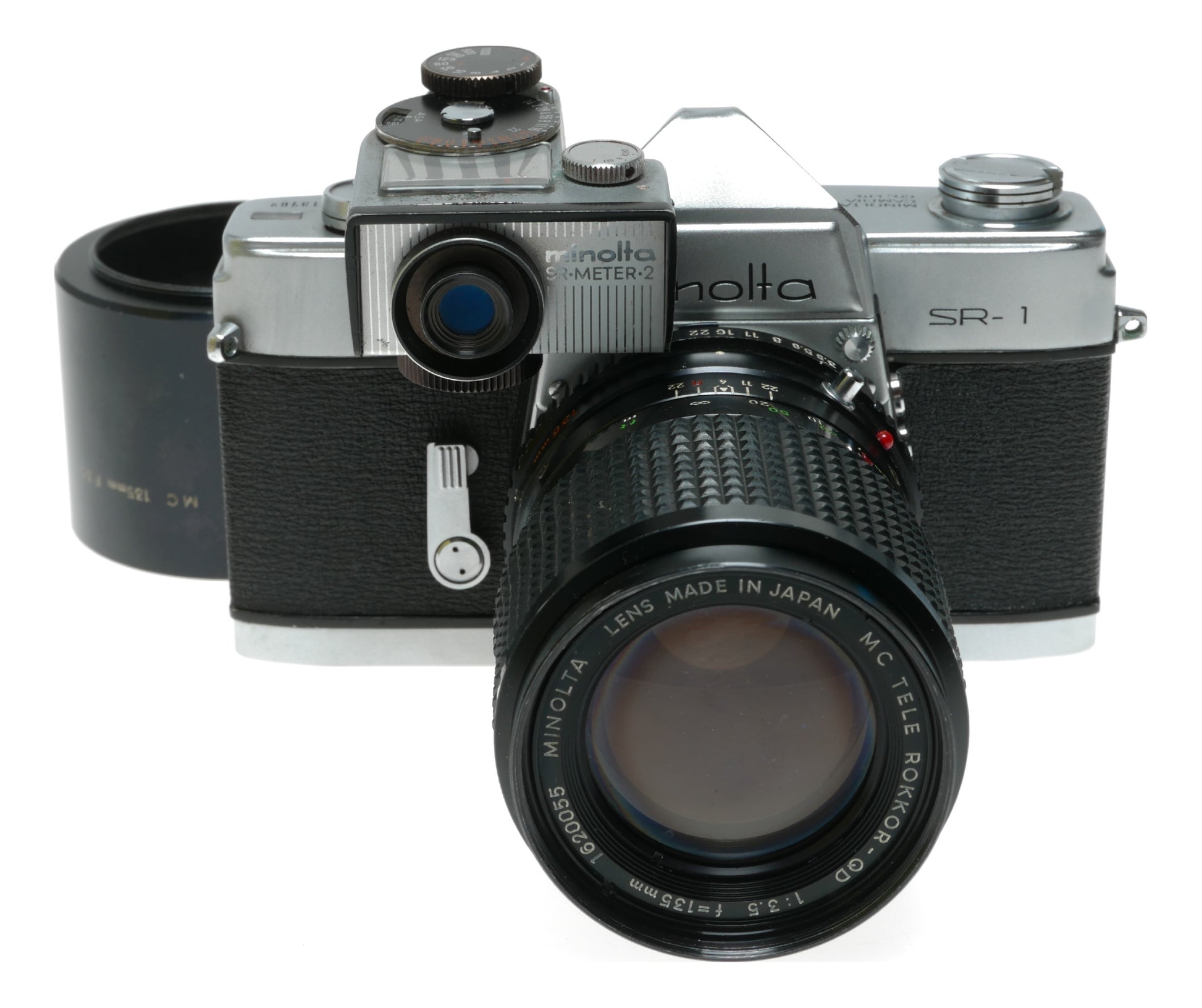 Minolta SR-1 Vintage SLR Camera with MC Tele Rokkor-QD 135mm f/3.5 Lens