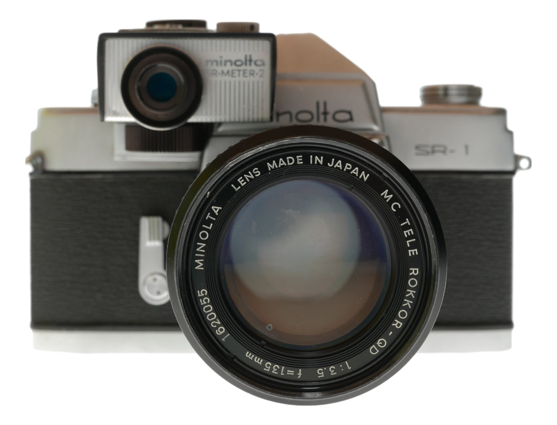 Minolta SR-1 Vintage SLR Camera with MC Tele Rokkor-QD 135mm f/3.5 Lens - View 2